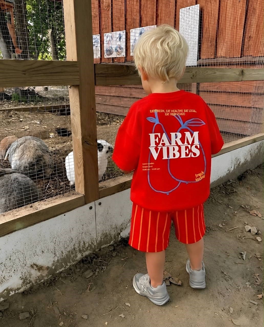Farm Vibes Kırmızı Şortlu 2'li Takım 