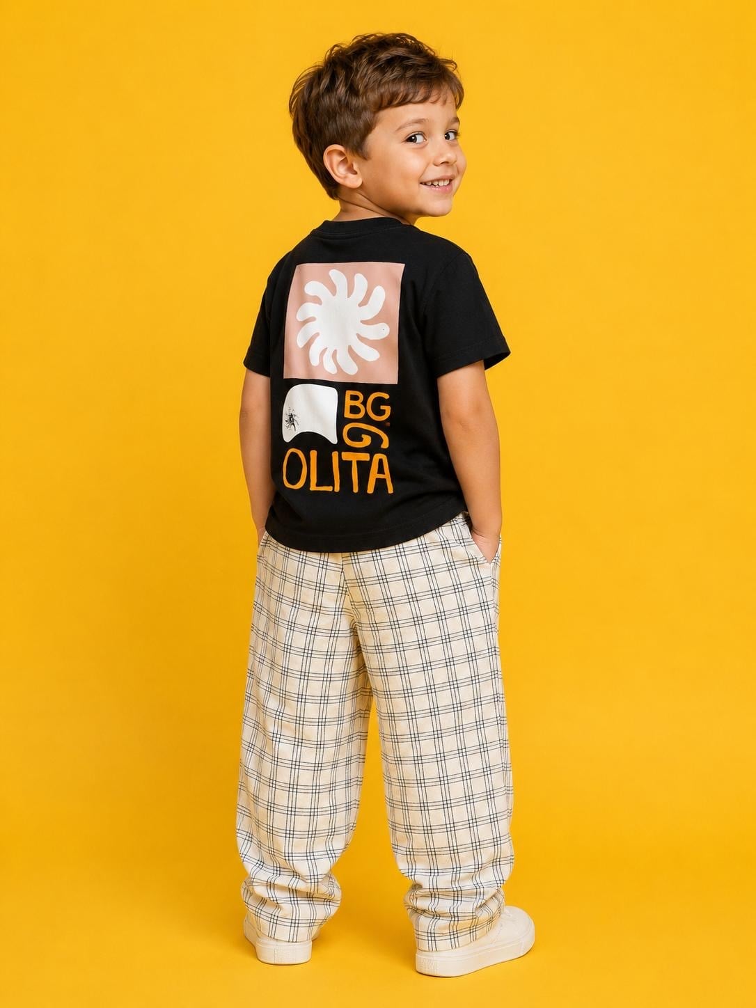 Kareli Unisex İkili Takım - Siyah