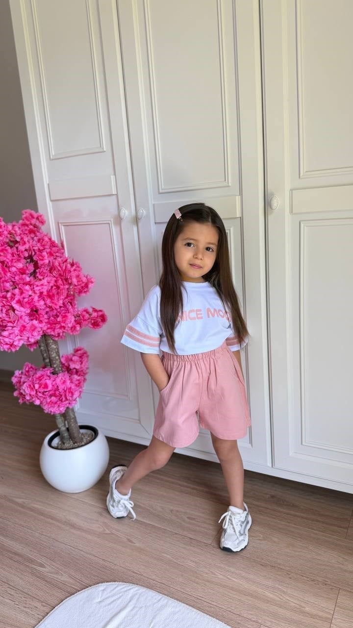 Kız Çocuk Basic 2'li Takım - Pembe