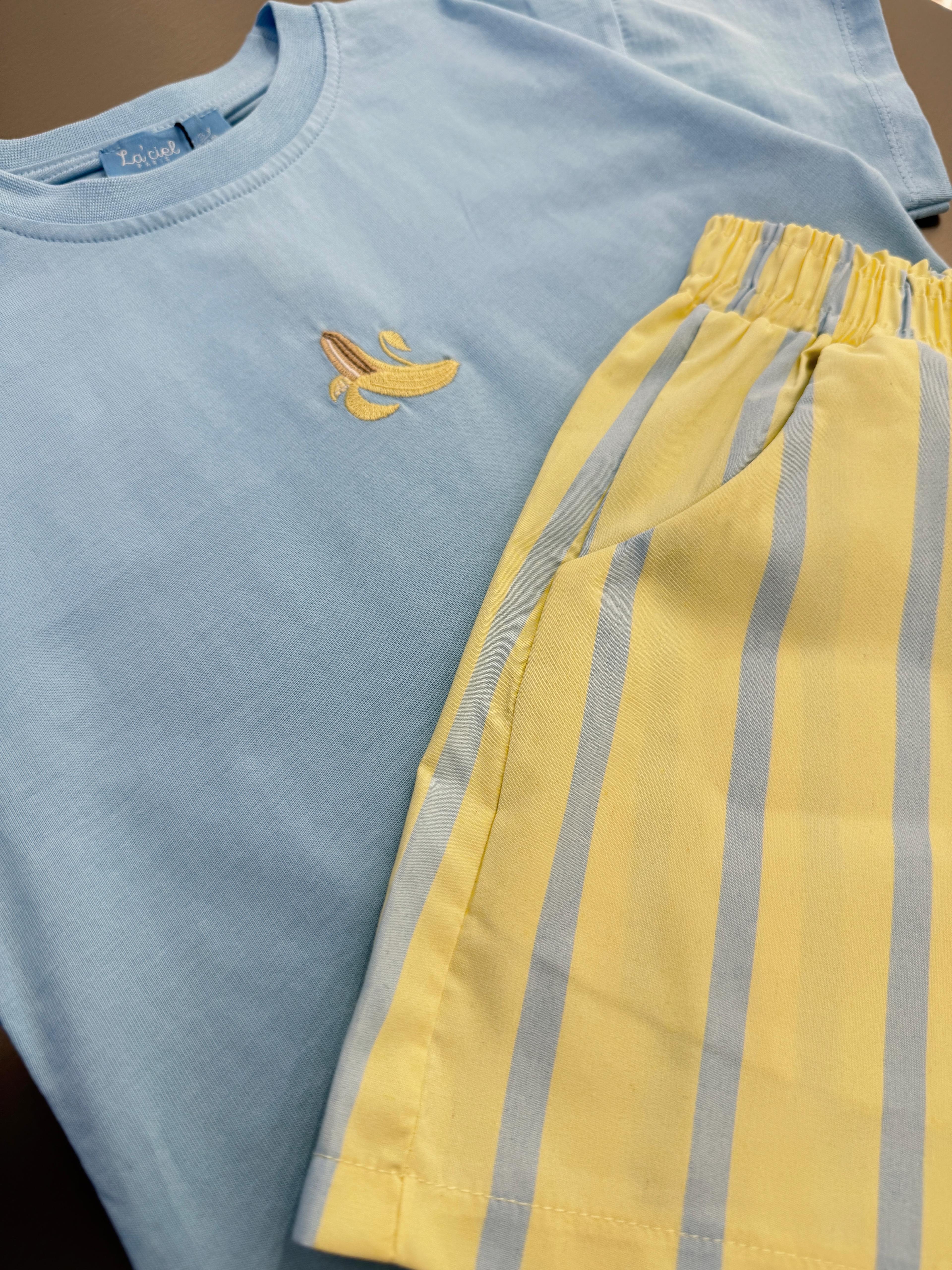 La'ciel Paris Banana Unisex 2'li Takım - Mavi Sarı