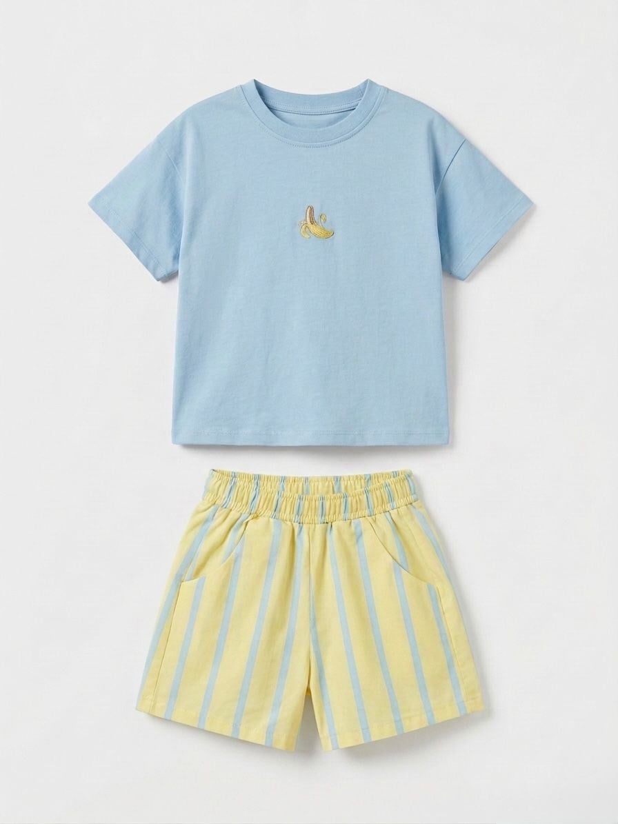 La'ciel Paris Banana Unisex 2'li Takım - Mavi Sarı