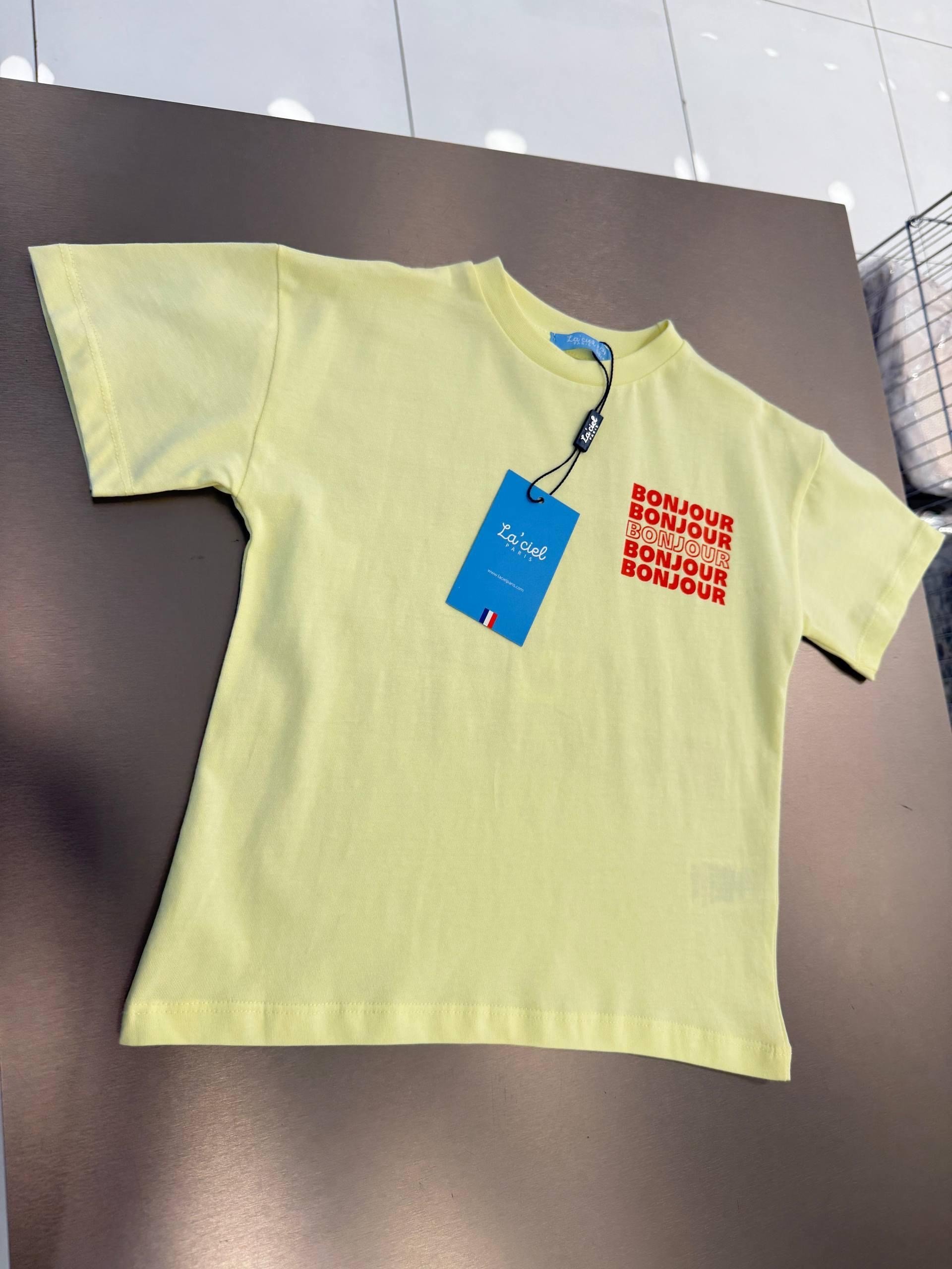 La'ciel Paris Desenli Tshirt - Sarı