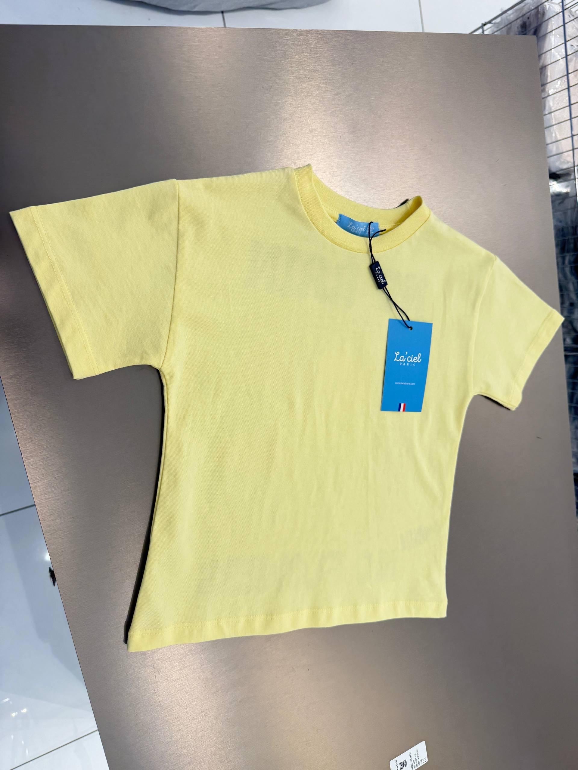 La'ciel Paris Desenli Unisex Tshirt - Sarı