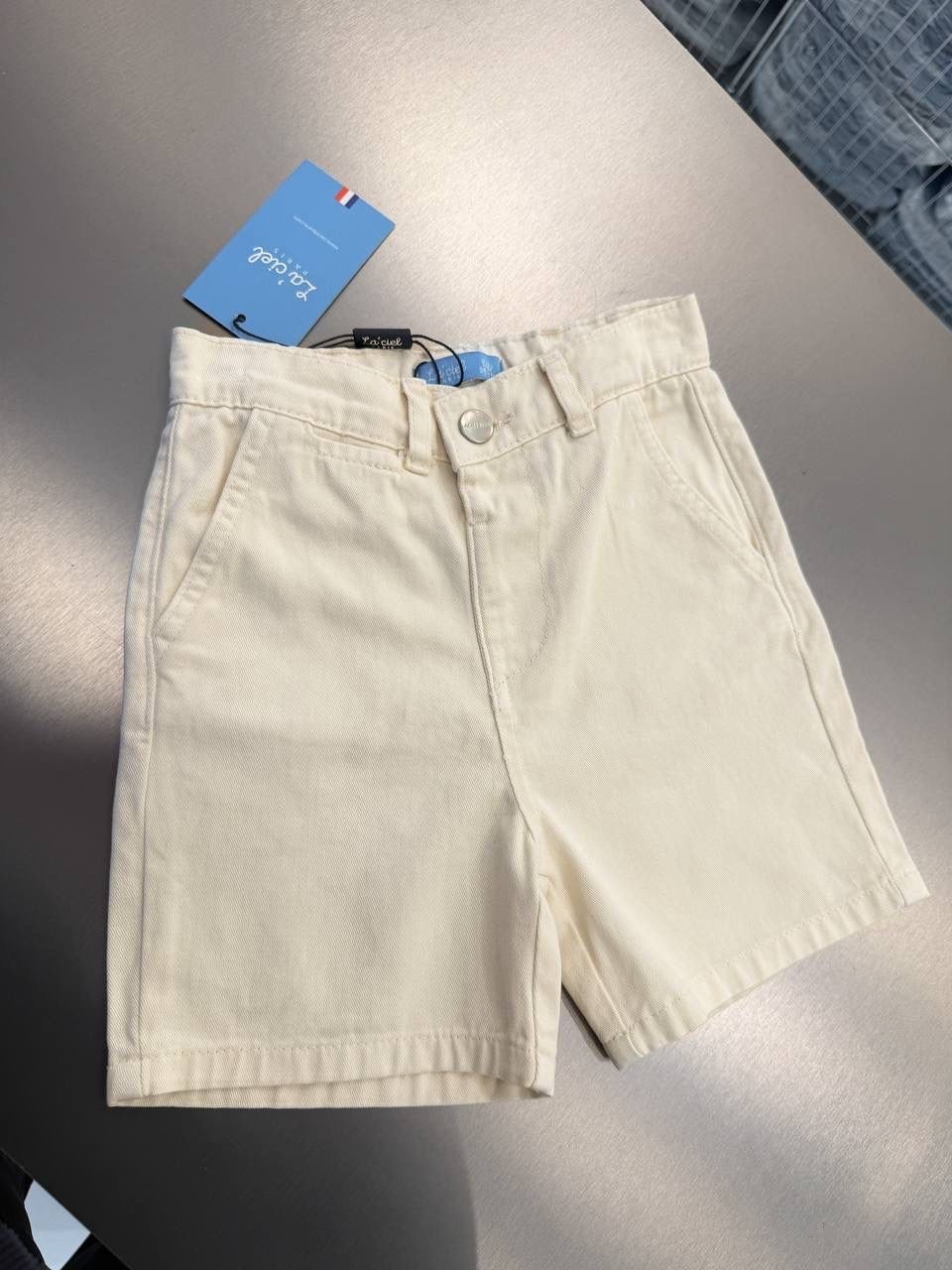 La'ciel Paris Unisex Şort - Krem