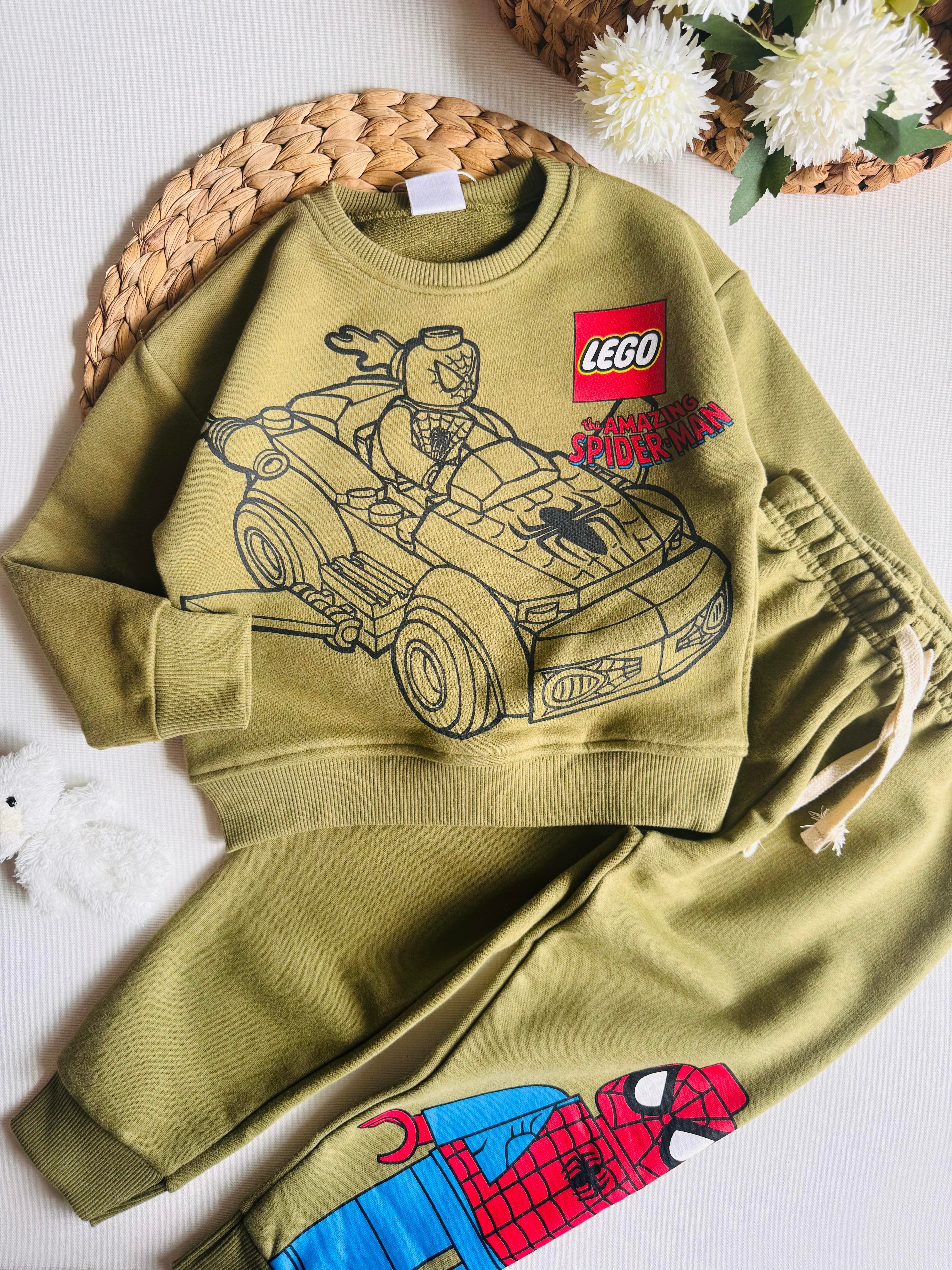 Lego Baskılı İkili Takım  - Yeşil