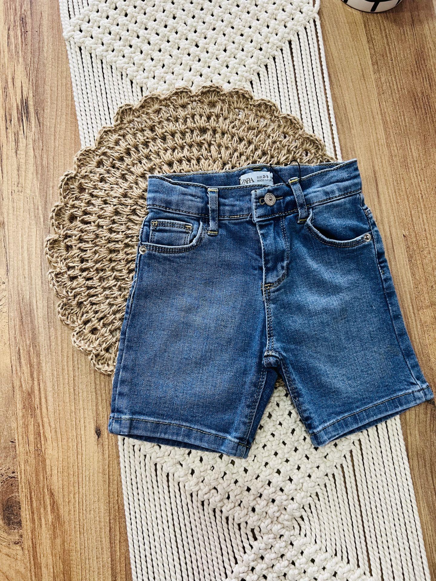 Likralı Denim Şort