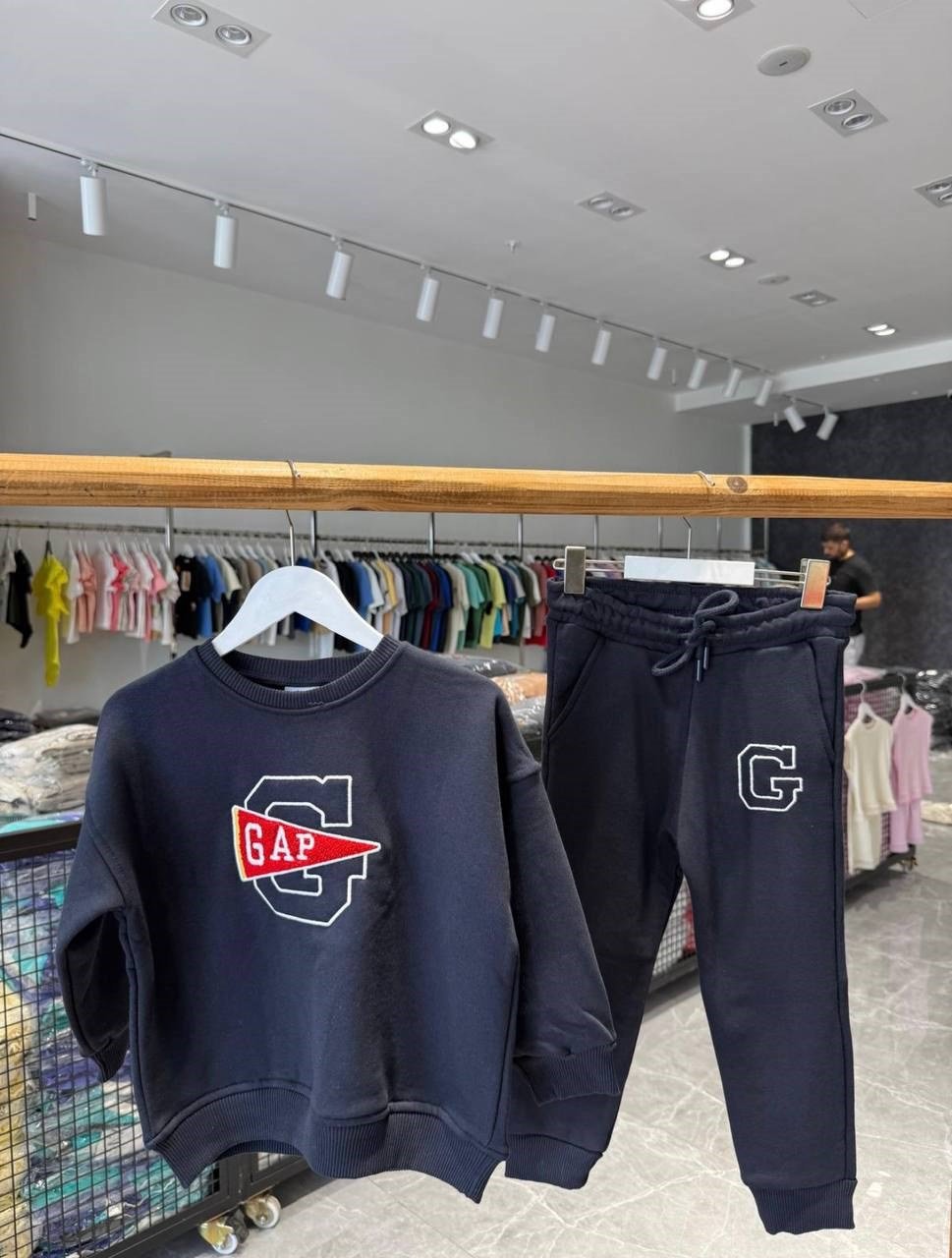 Logolu Unisex Üç İplik Takım - Lacivert