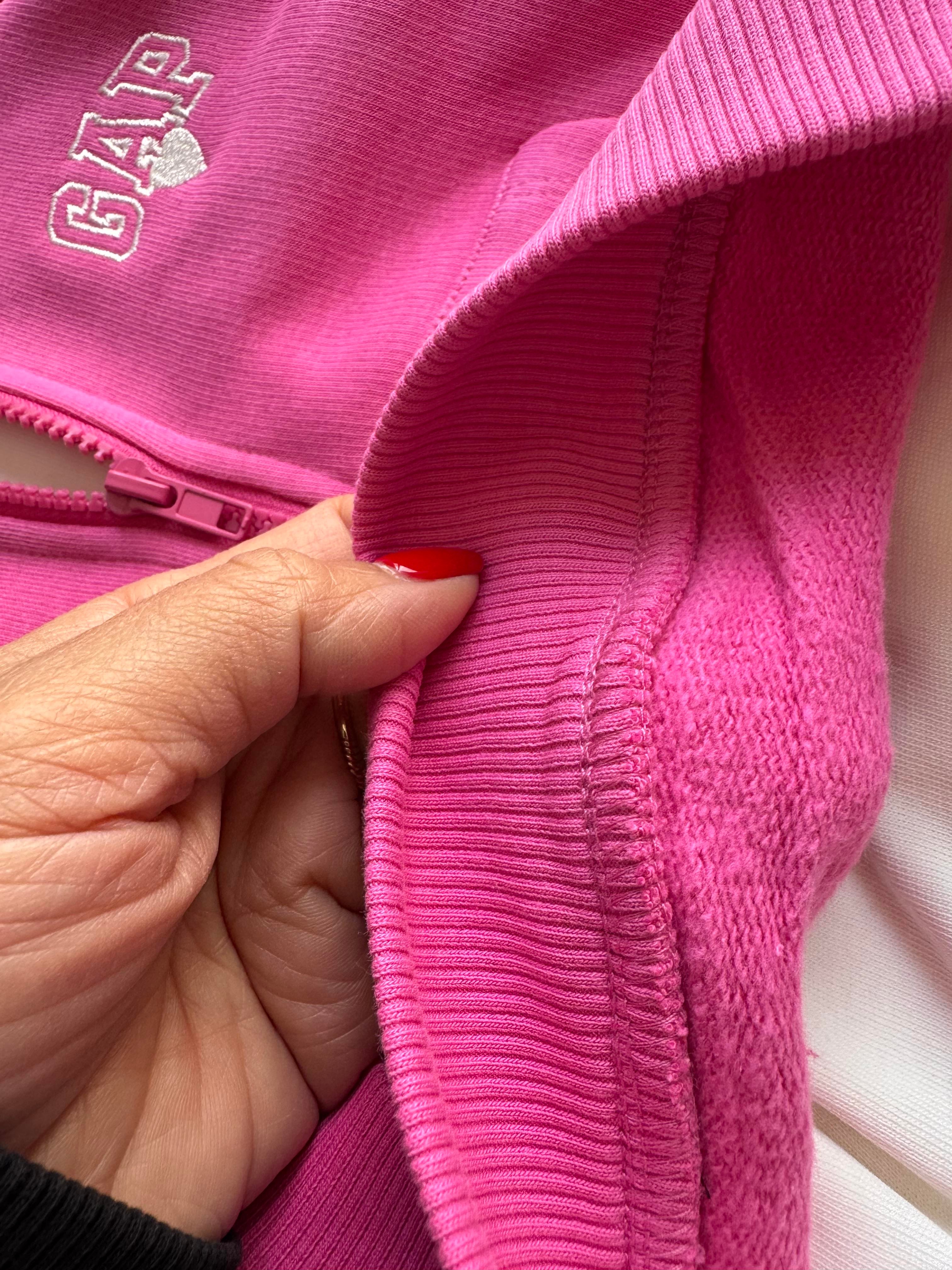Logolu Yarım Fermuarlı İkili Takım - Pembe