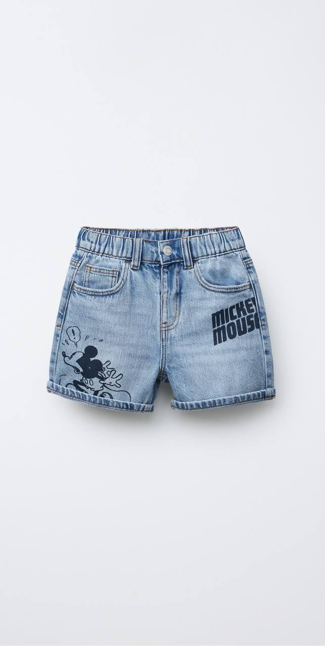 Mickey Mouse Baskılı Jean - Mavi