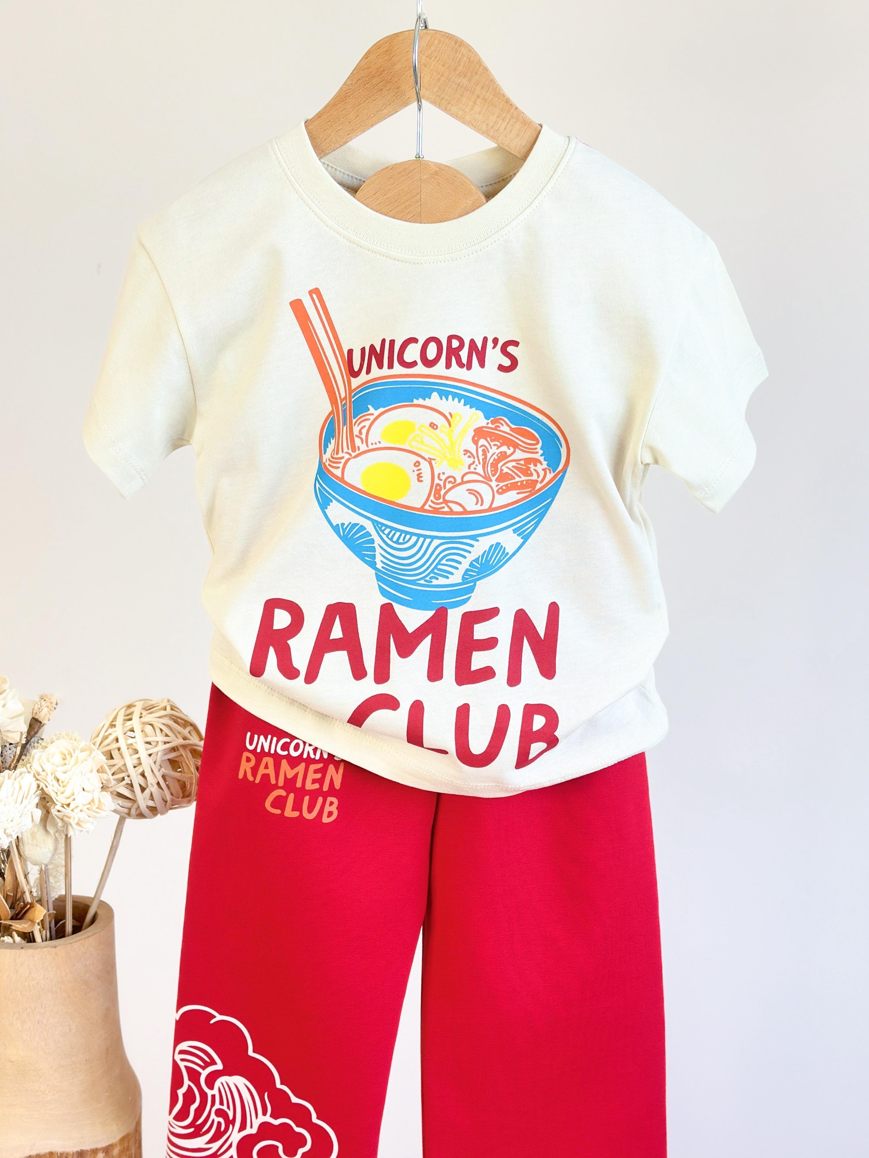 Ramen Clup Baskılı Unisex İkili Takım - Kırmızı