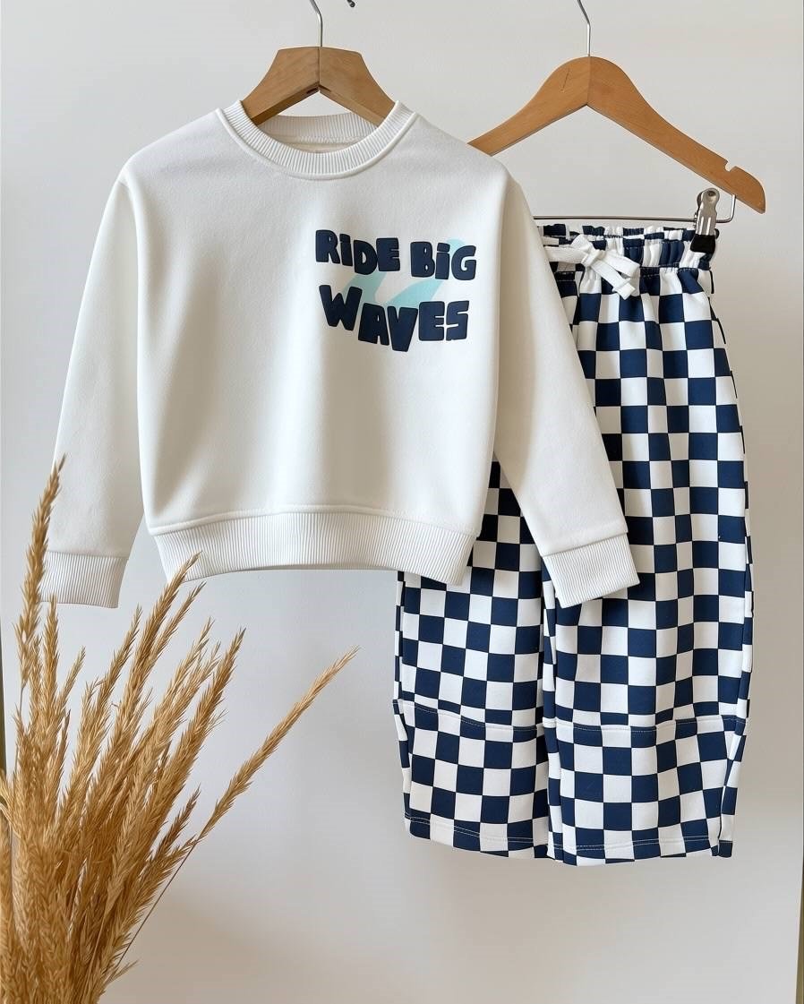Ride Big Waves Dama Unisex Çocuk Takım - Mavi