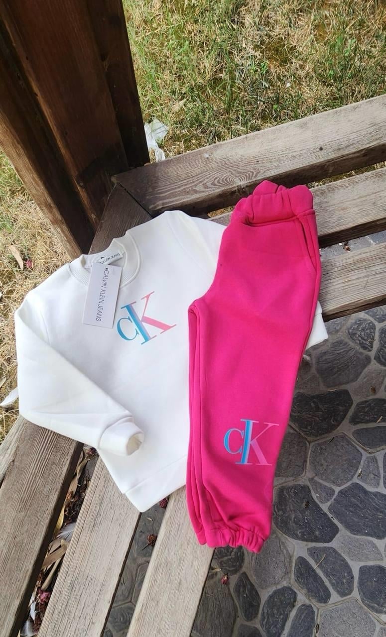 Şardonlu Logolu İkili Takım - Pembe