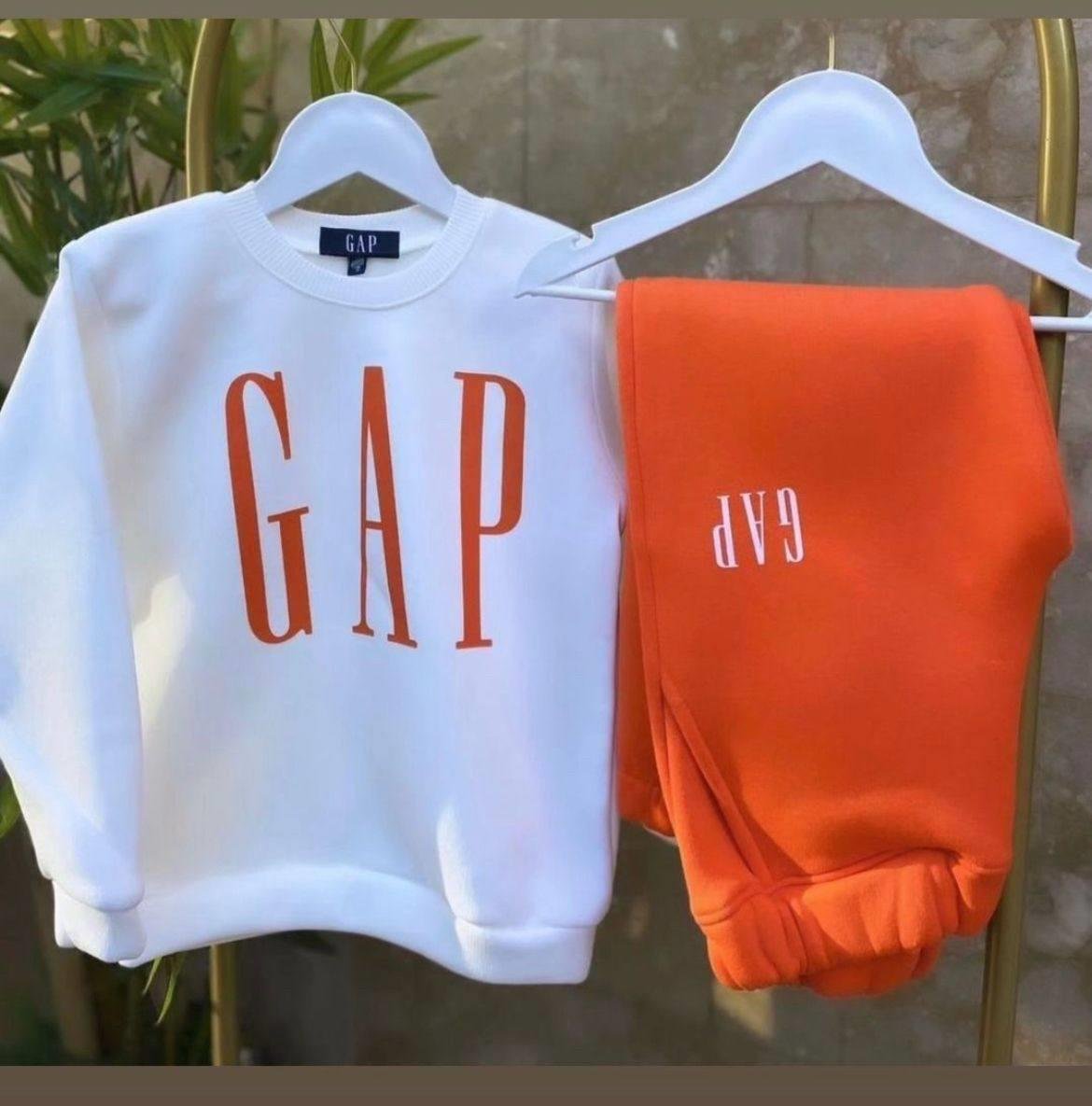 Şardonlu Logolu Unisex İkili Takım - Turuncu