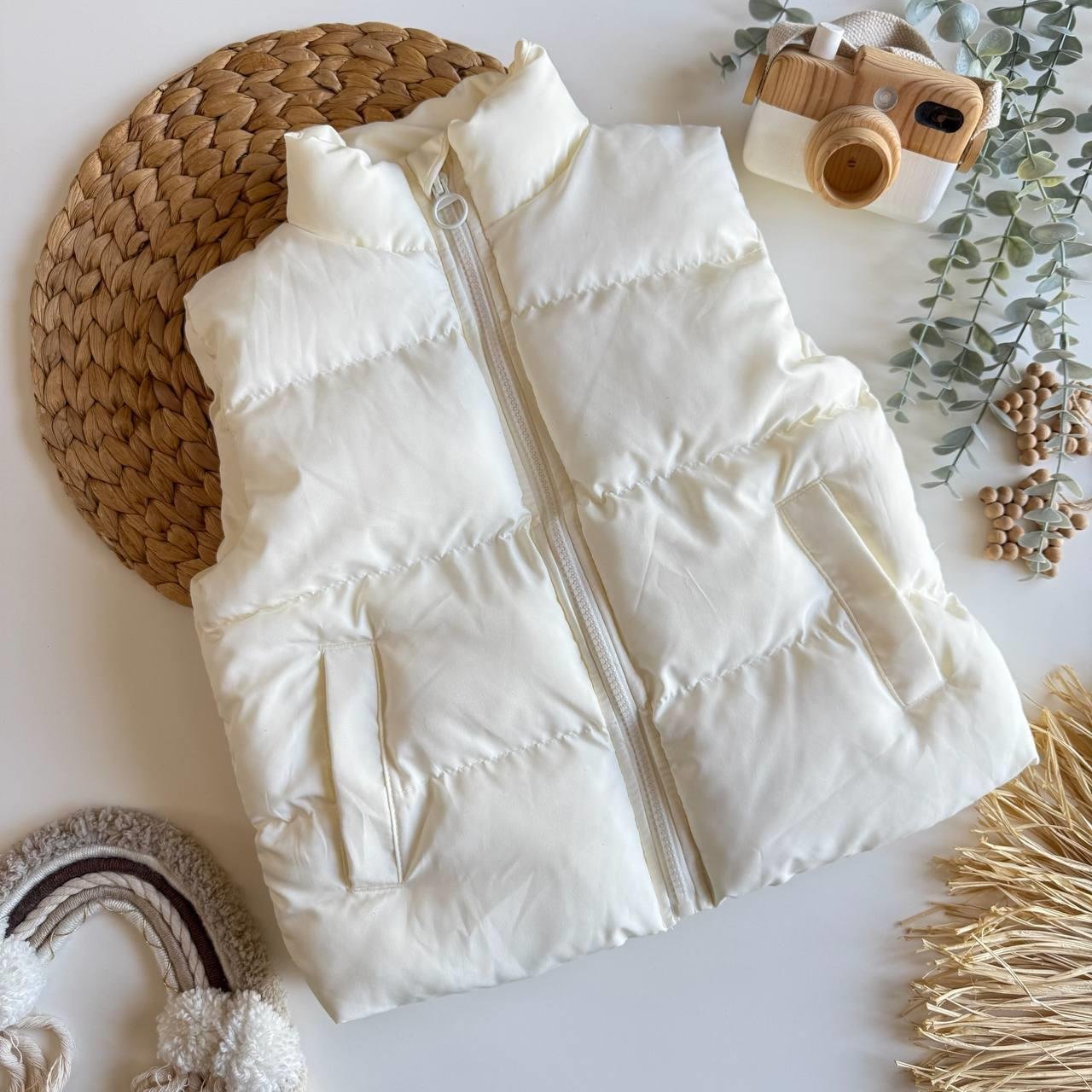 Şişme Unisex Yelek - Krem
