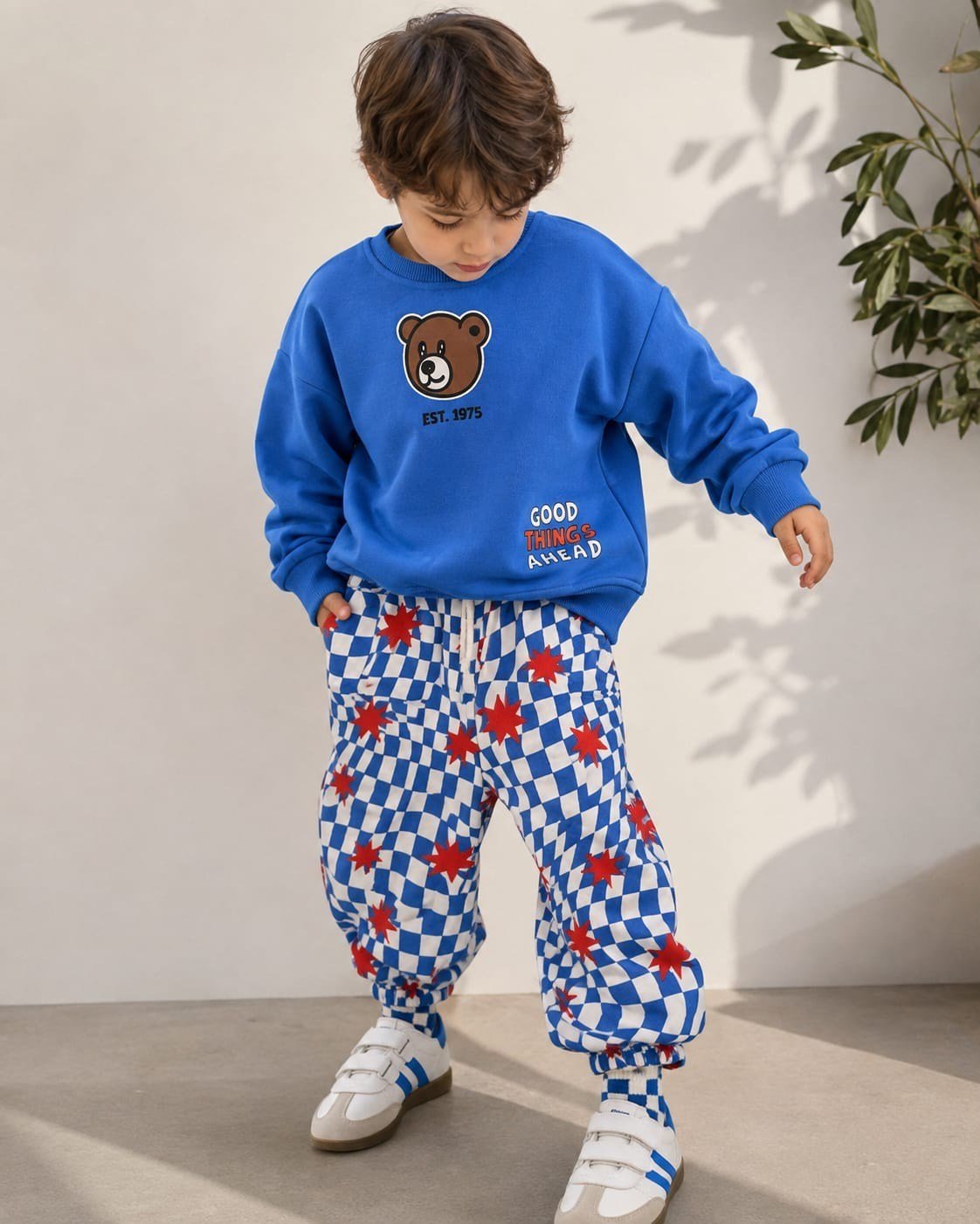 Tasarım Tedy Unisex Eşofmanlı Takım - Mavi