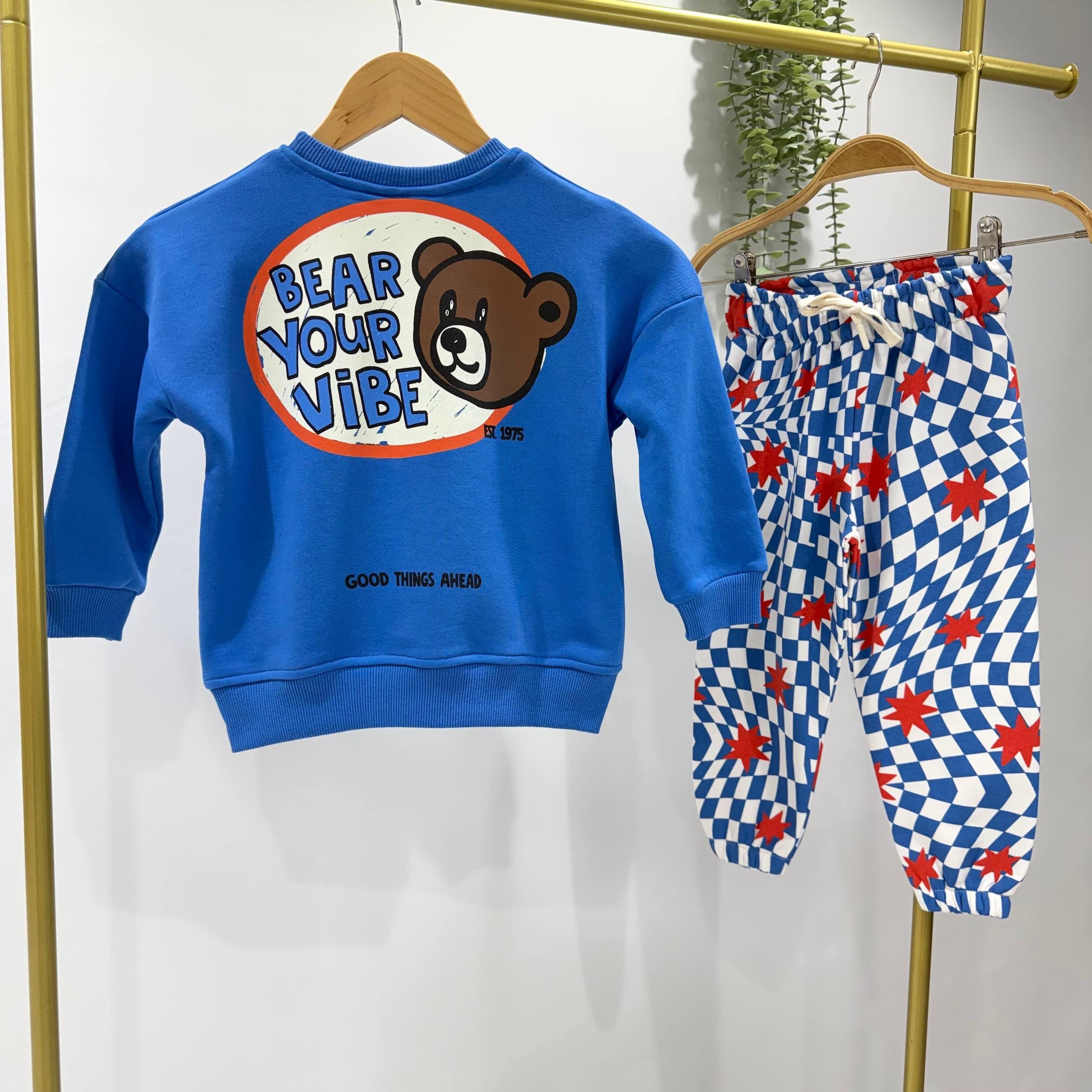 Tasarım Tedy Unisex Eşofmanlı Takım - Mavi