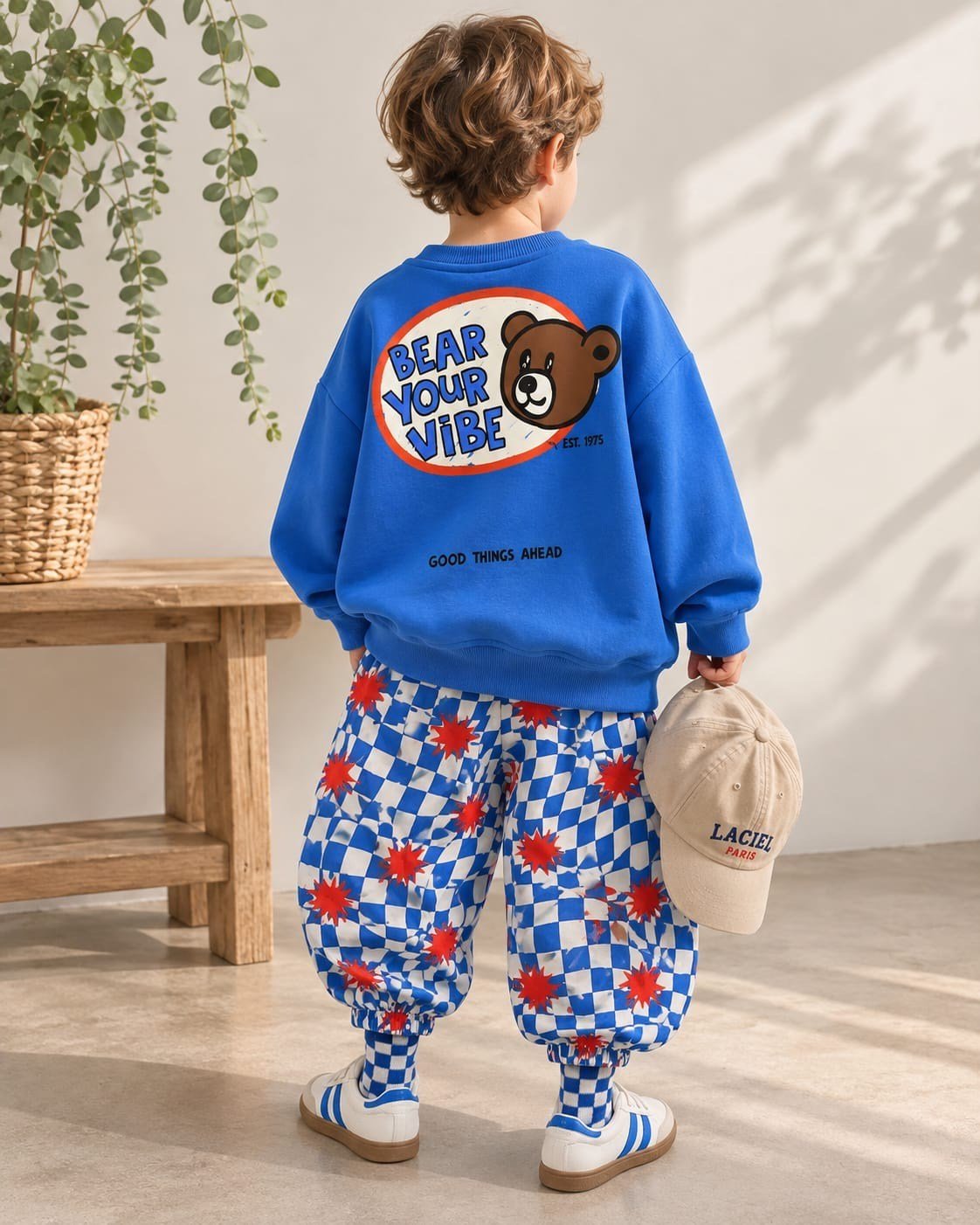 Tasarım Tedy Unisex Eşofmanlı Takım - Mavi