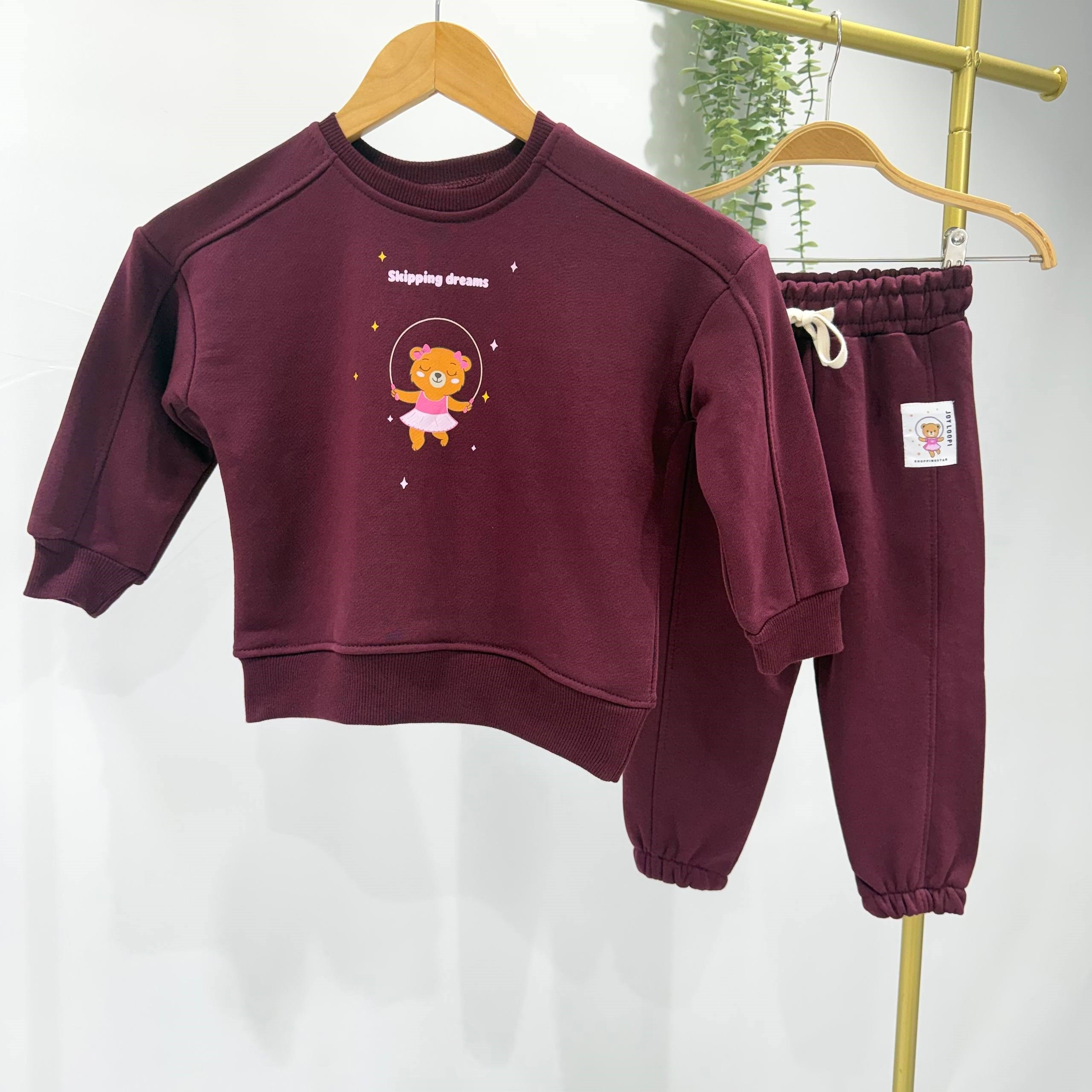 Tiny Tunes Kız Çocuk Eşofman Takım - Bordo