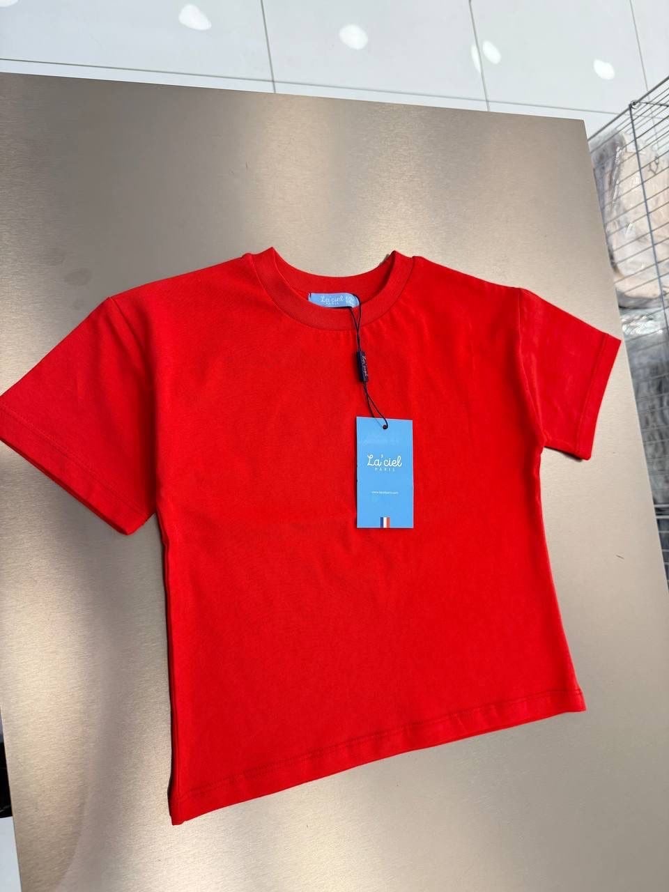 Unisex Desenli Tişört - Kırmızı