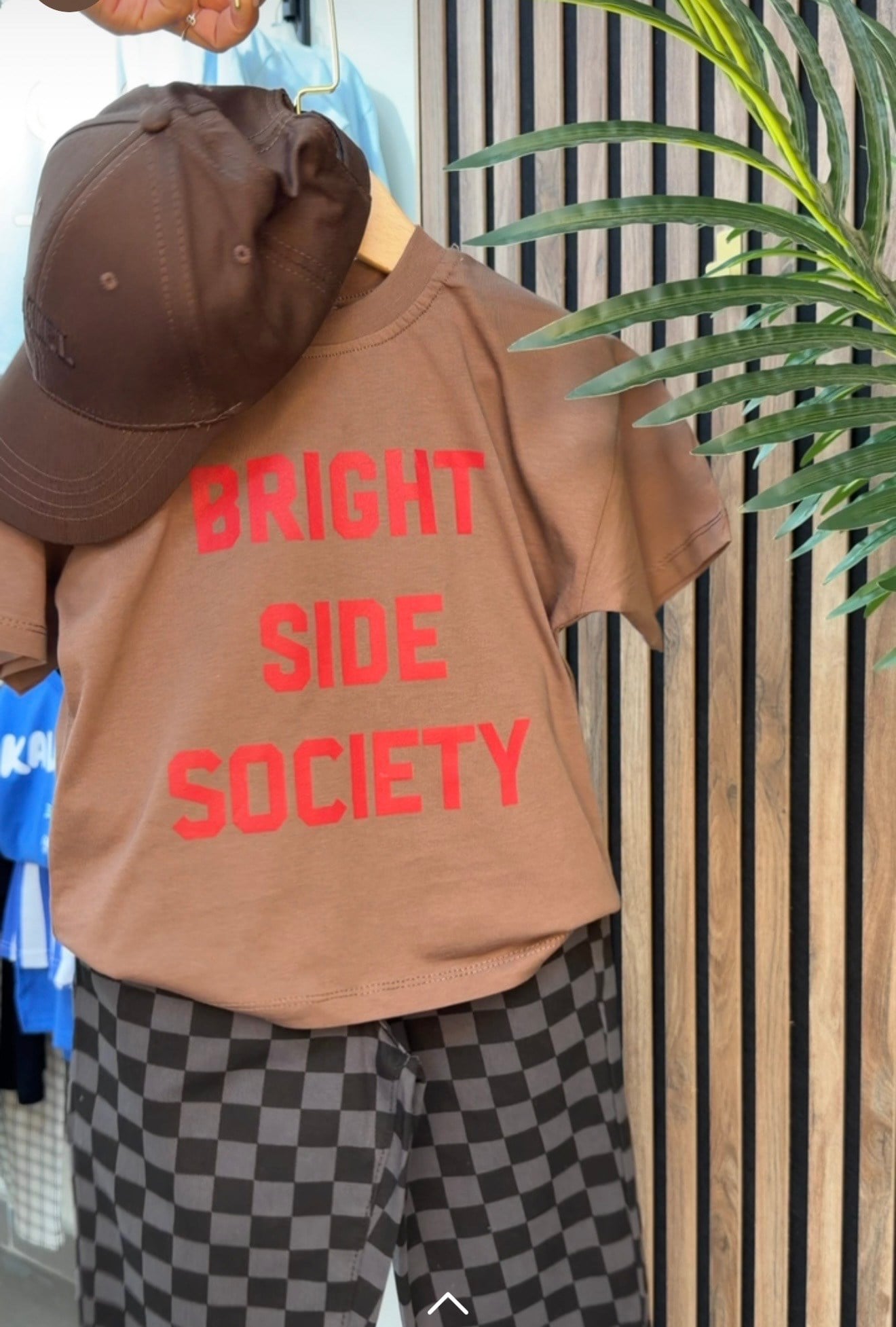 Unisex Sloganlı Tshirt  - Kahve