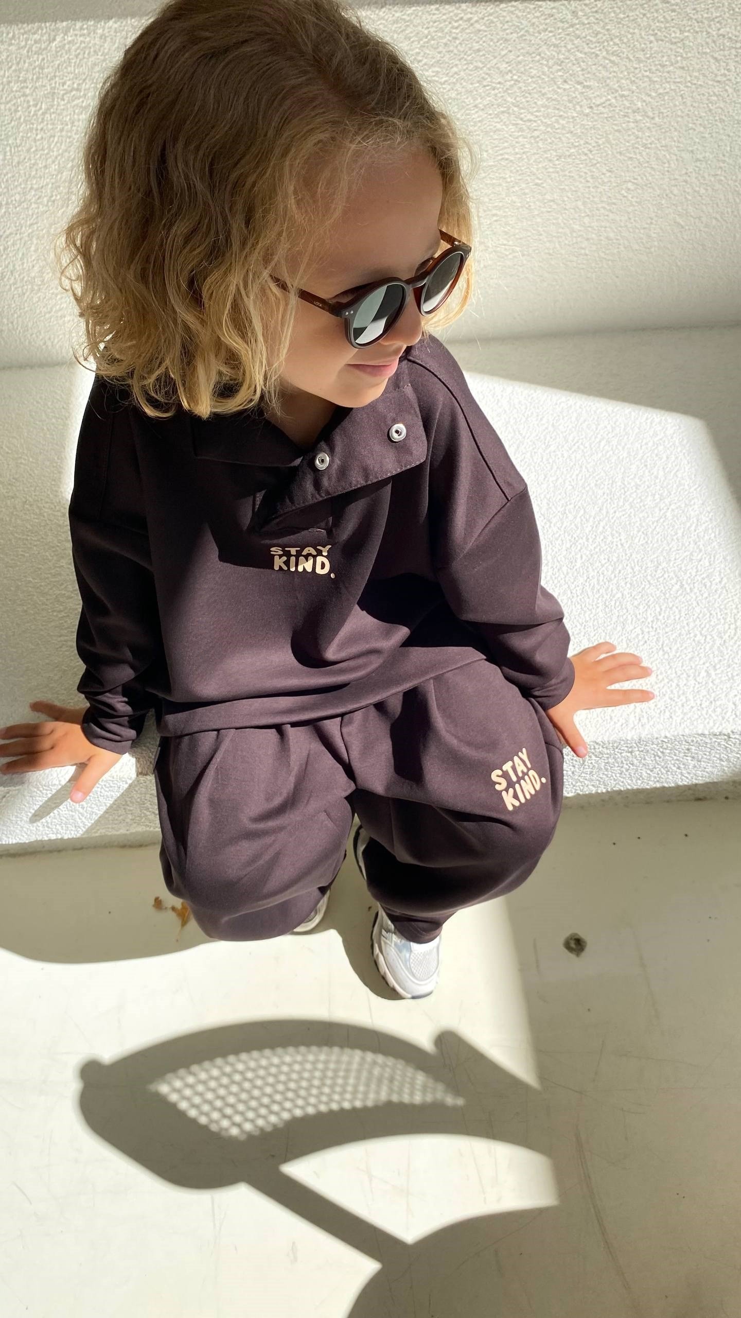 Unisex Stay Kind Oysho Kumaş 2'li Takım - Kahve
