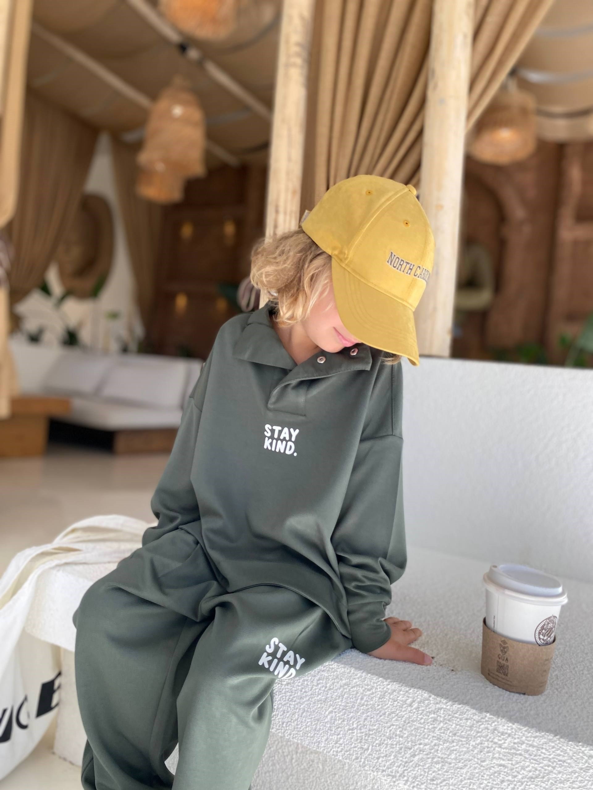 Unisex Stay Kind Oysho Kumaş 2'li Takım - Yeşil