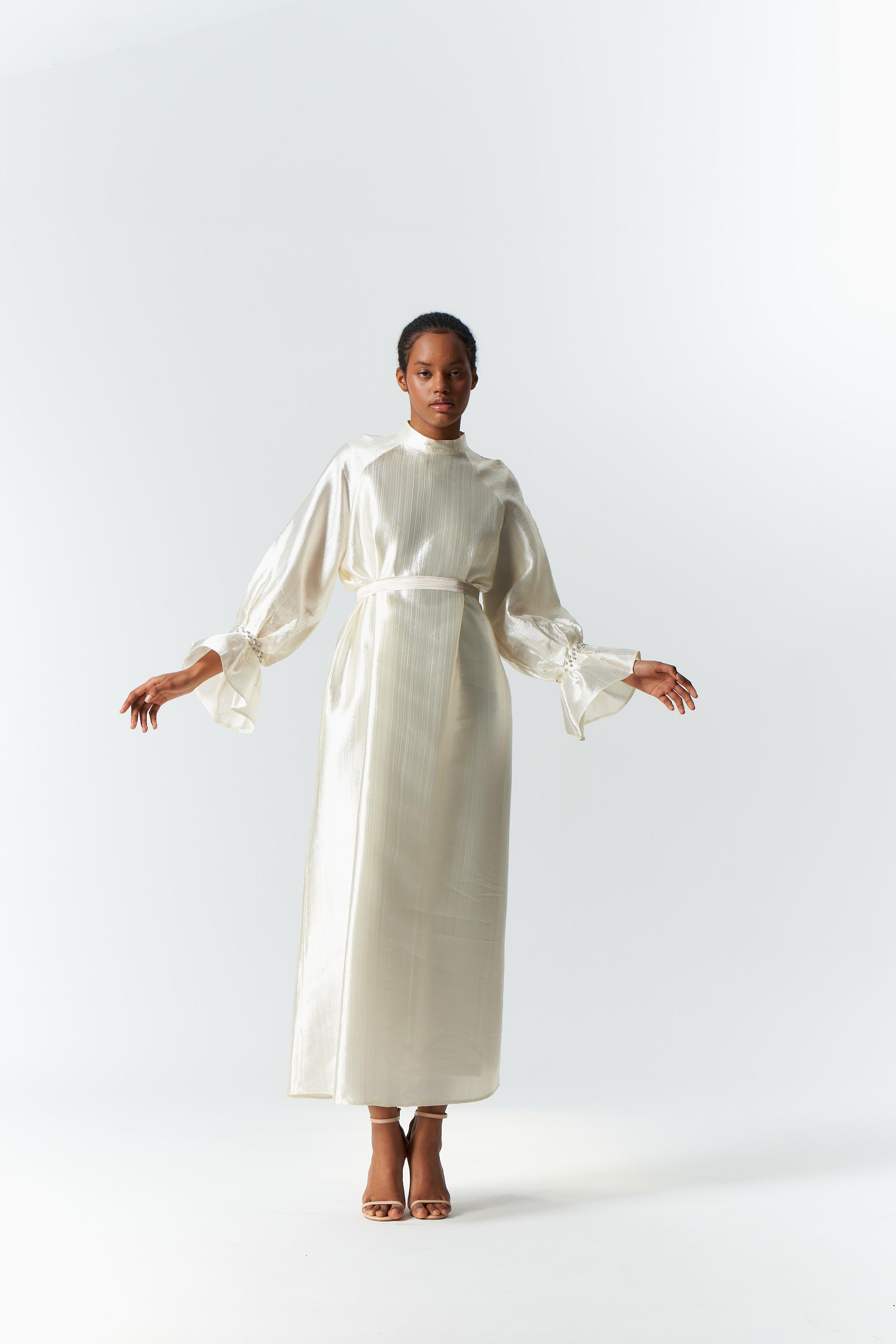 BİANCA KREM ELBİSE