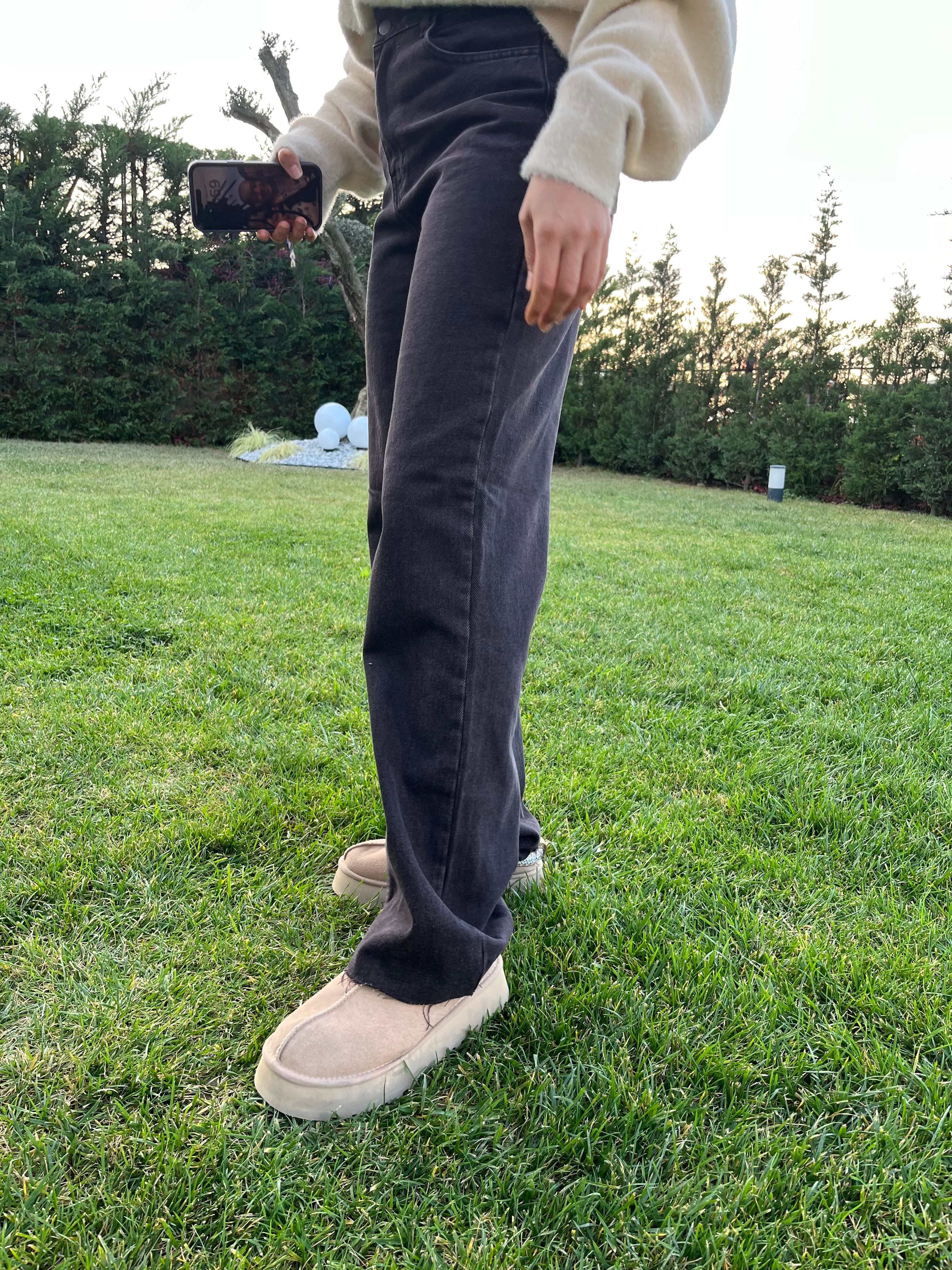 BROWN WIDE LEG YÜKSEK BEL JEAN