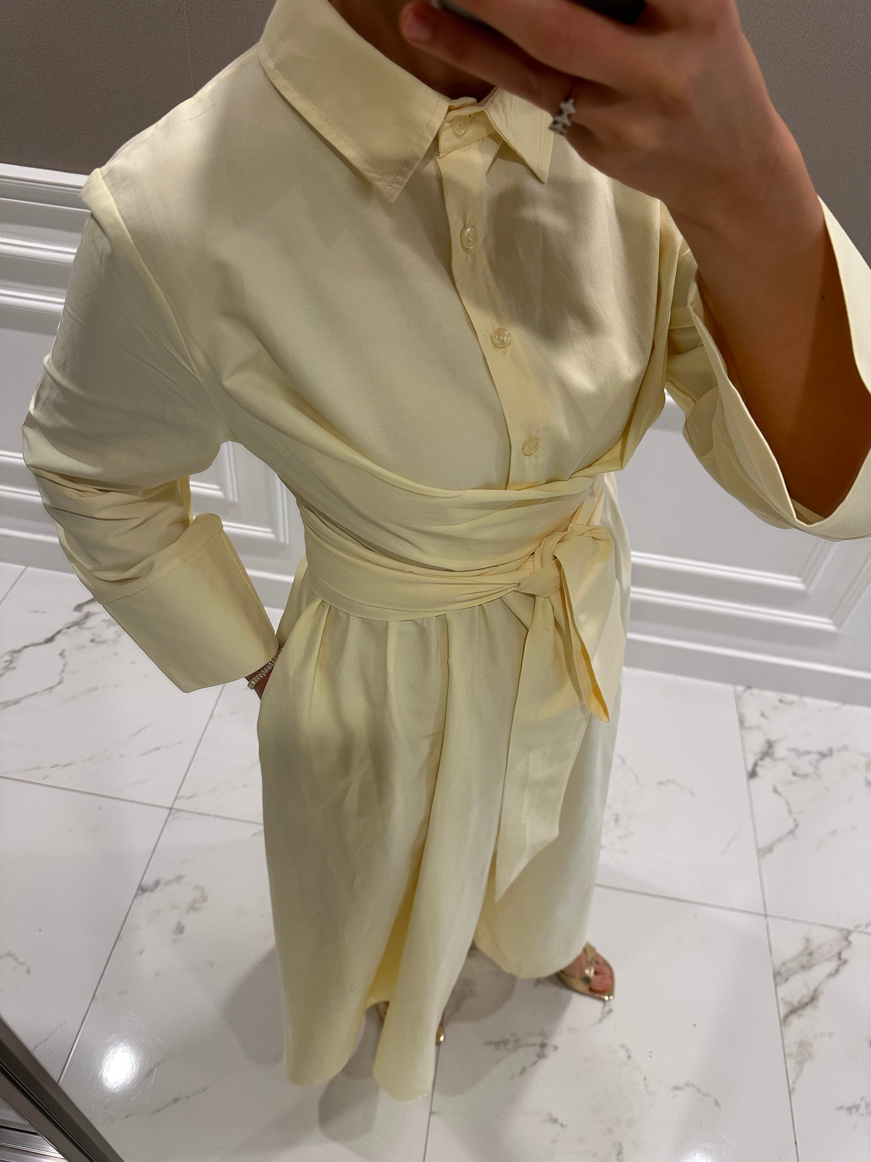 BUTTER YELLOW KRUVAZE ELBİSE
