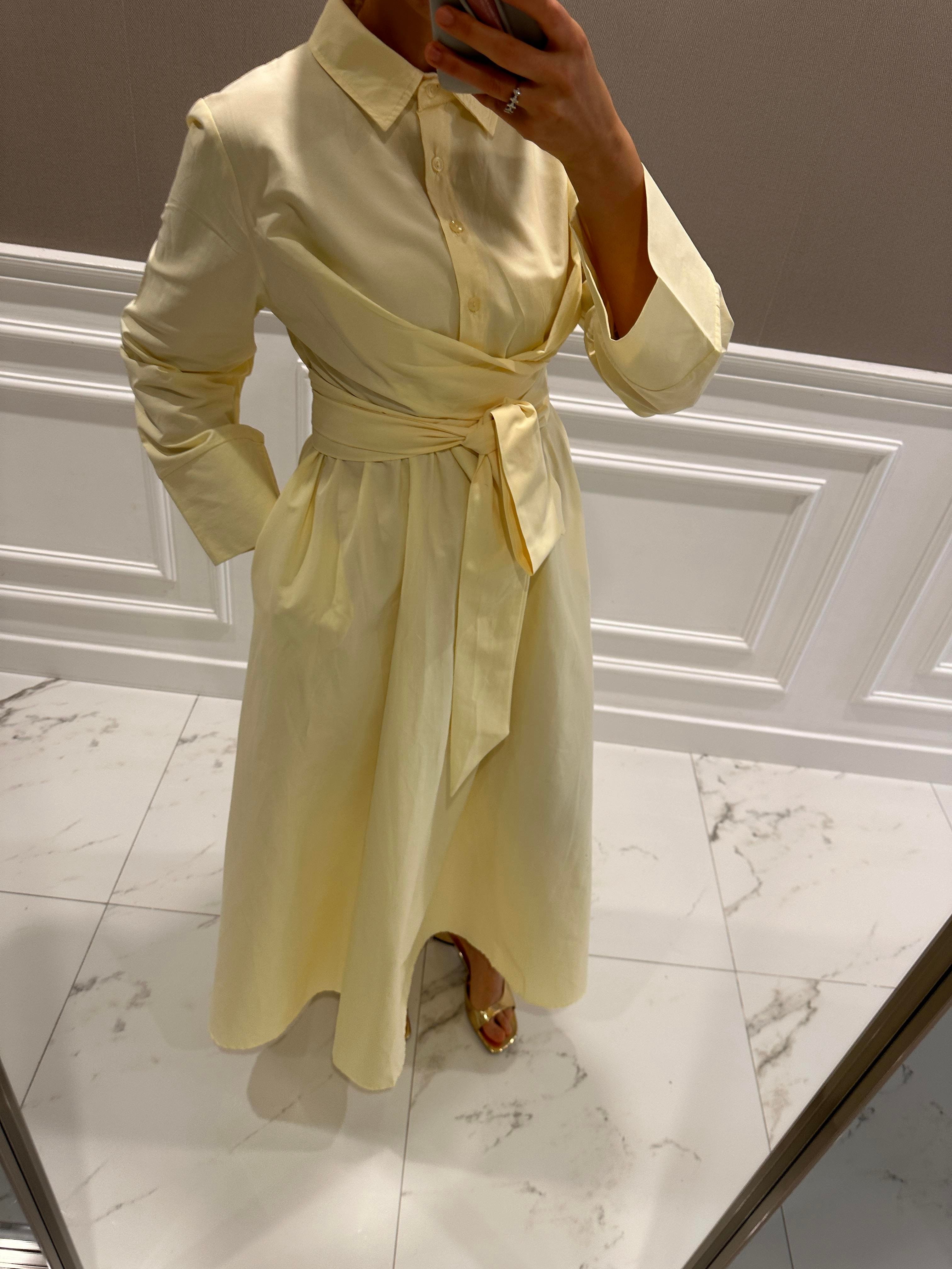 BUTTER YELLOW KRUVAZE ELBİSE