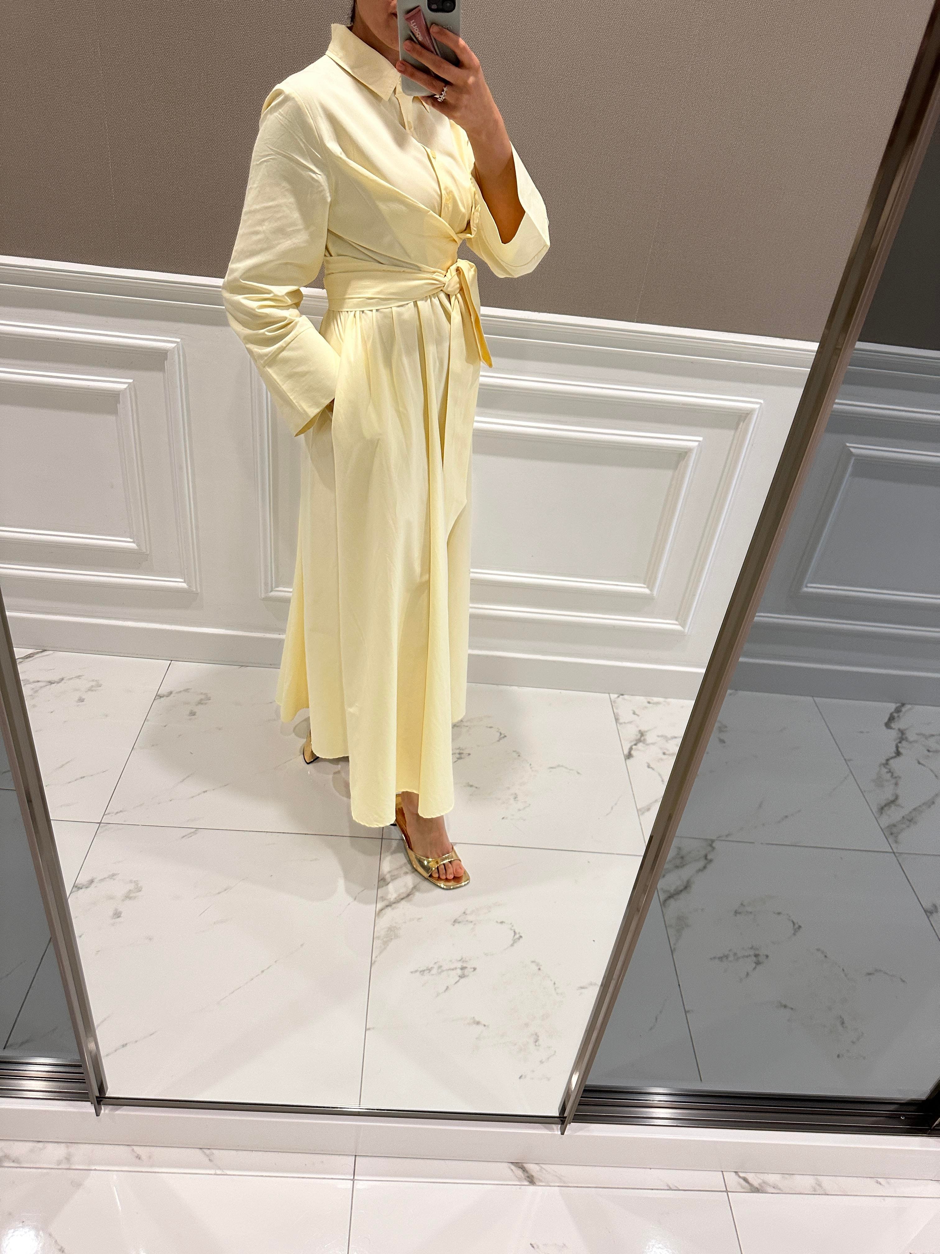 BUTTER YELLOW KRUVAZE ELBİSE