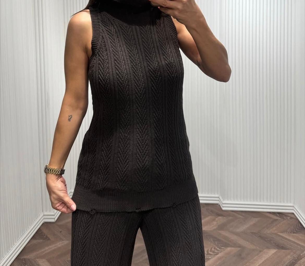 DARK BROWN ÜÇLÜ TAKIM