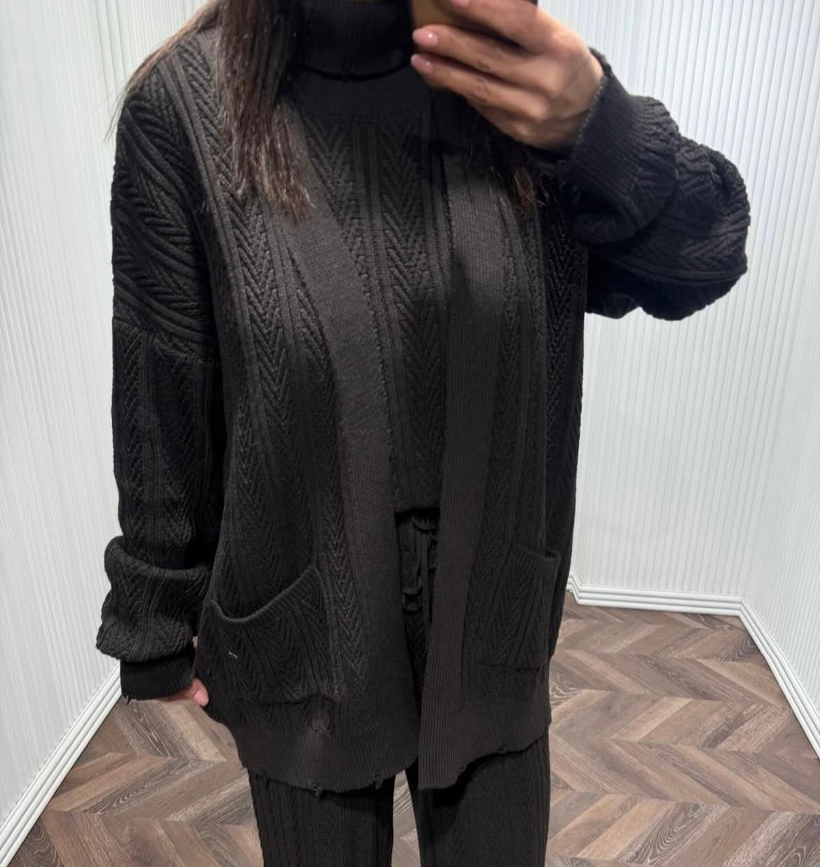 DARK BROWN ÜÇLÜ TAKIM