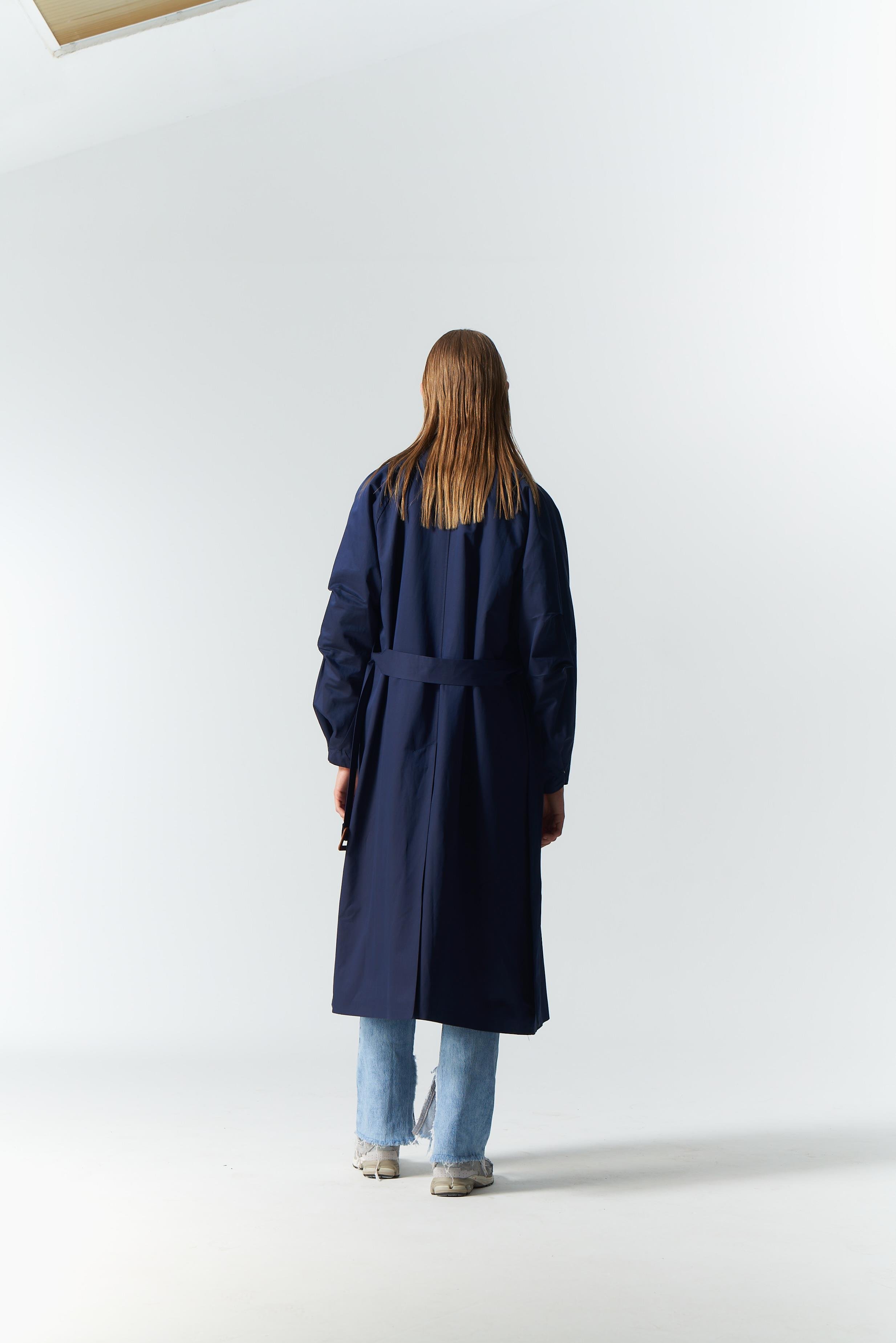 DERİ DETAY TRENCH COAT LACİ