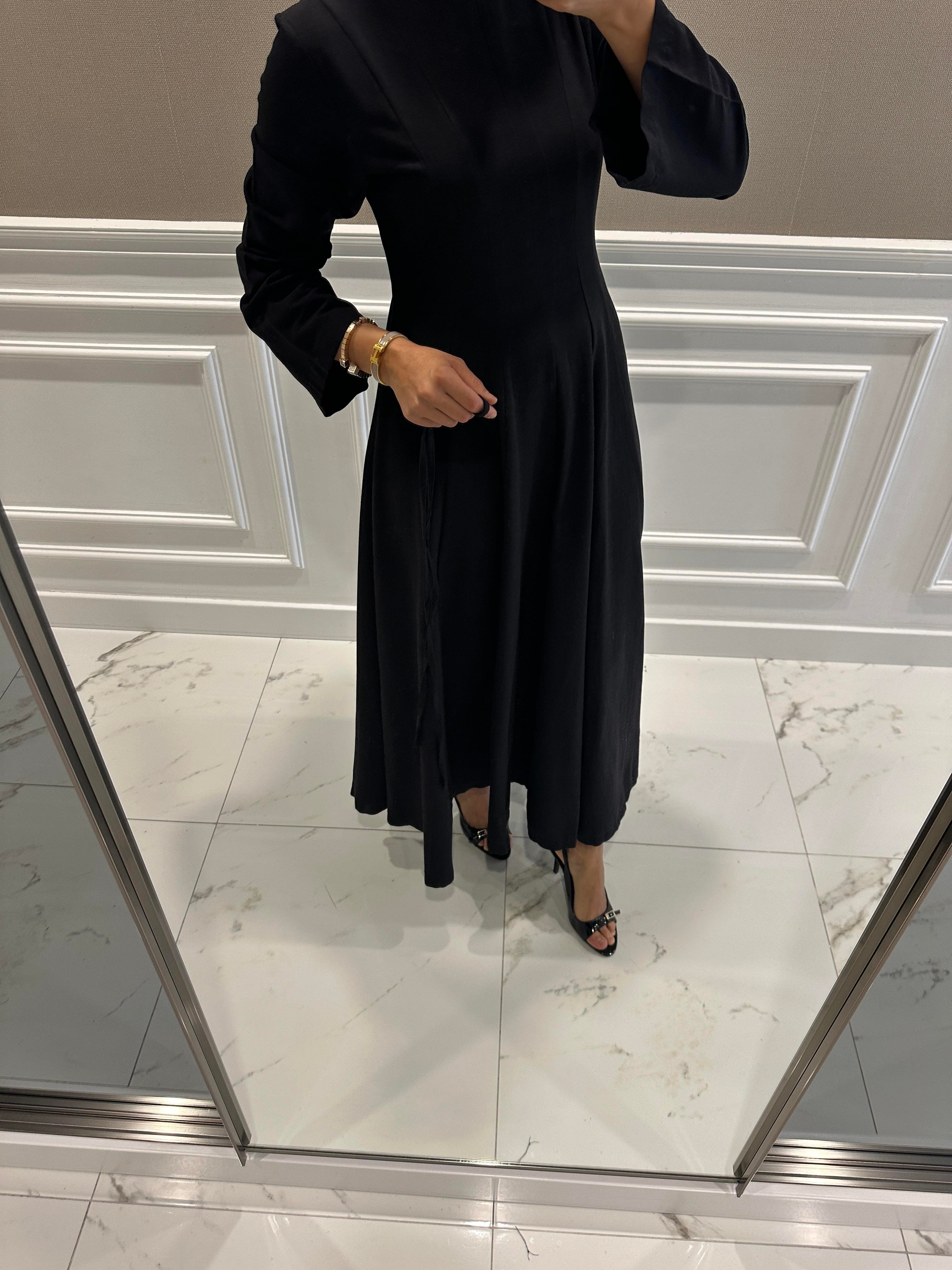 FIT & FLARE SİYAH ELBİSE