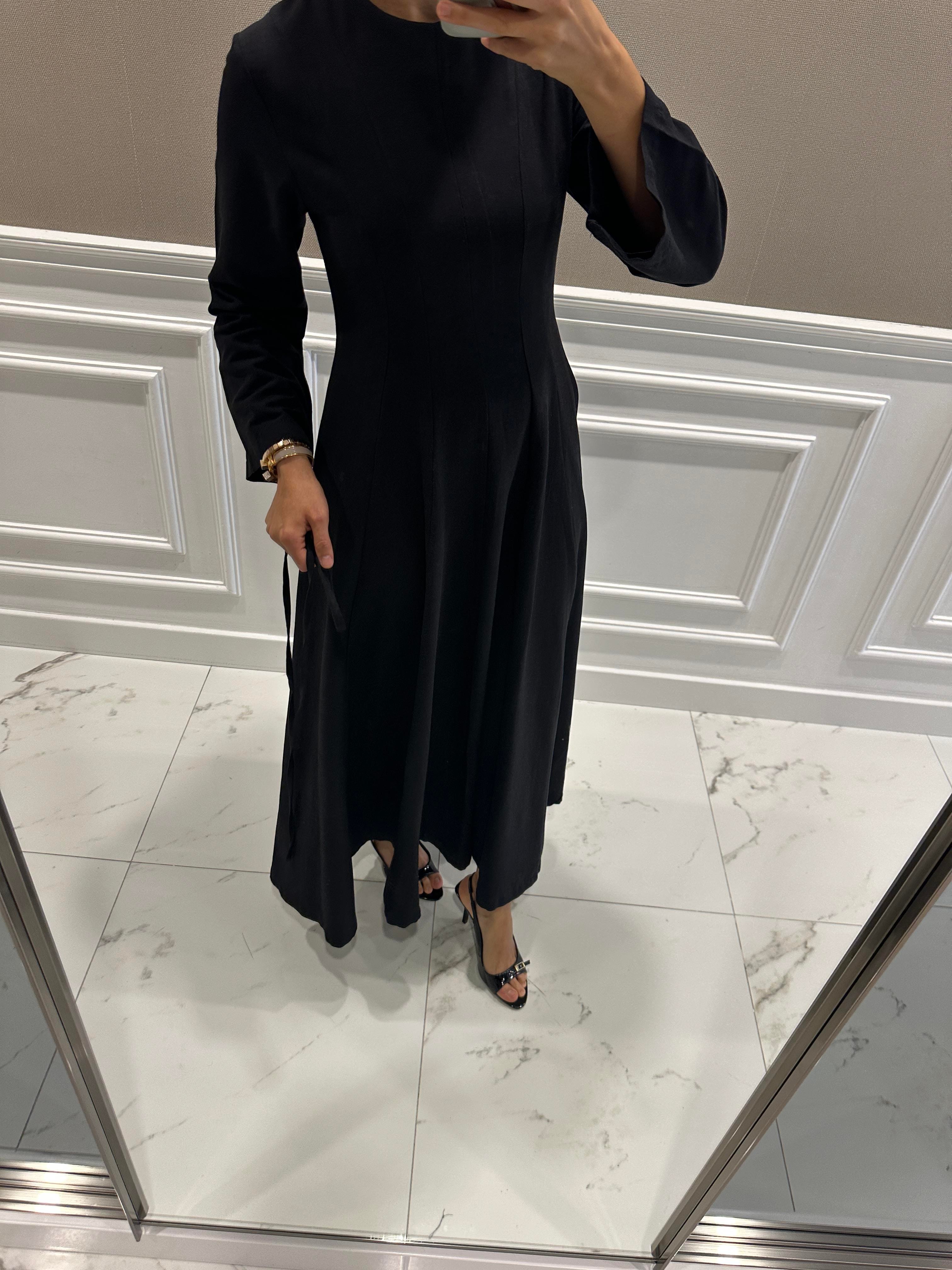 FIT & FLARE SİYAH ELBİSE