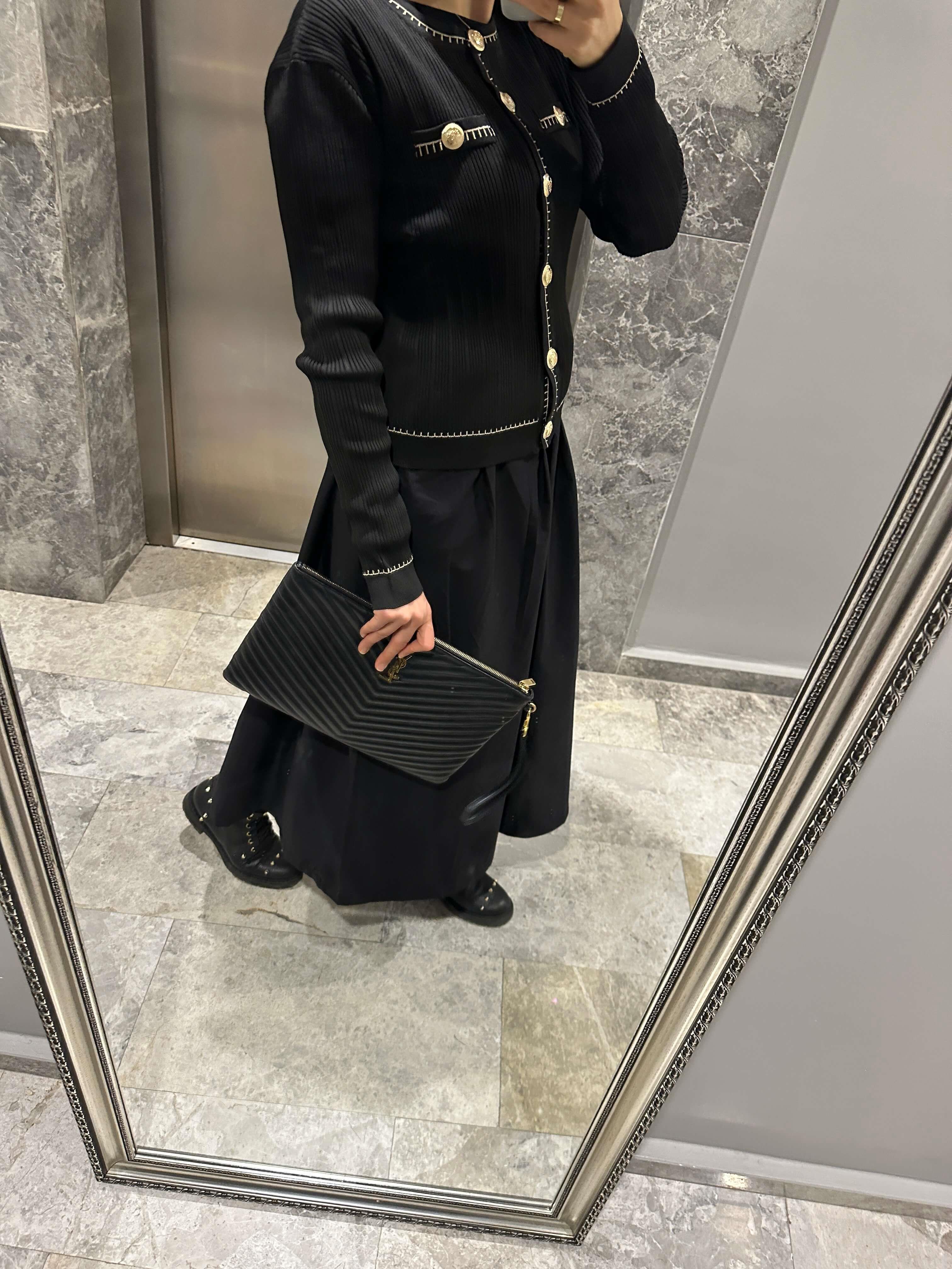 FİTİLLİ SİYAH TRİKO HIRKA