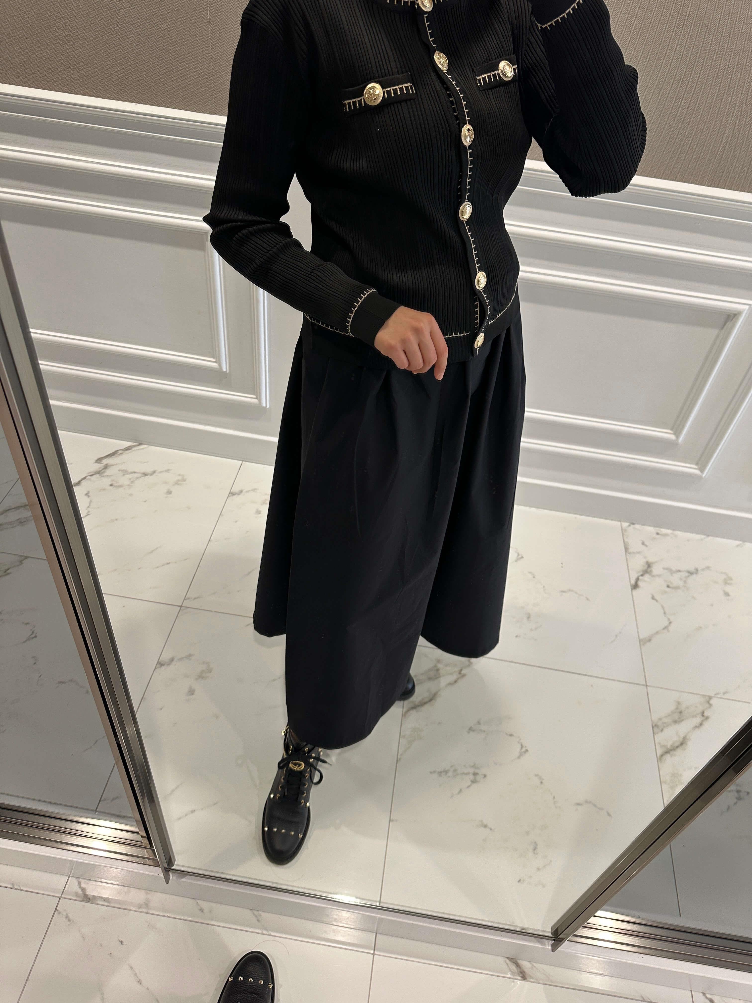 FİTİLLİ SİYAH TRİKO HIRKA