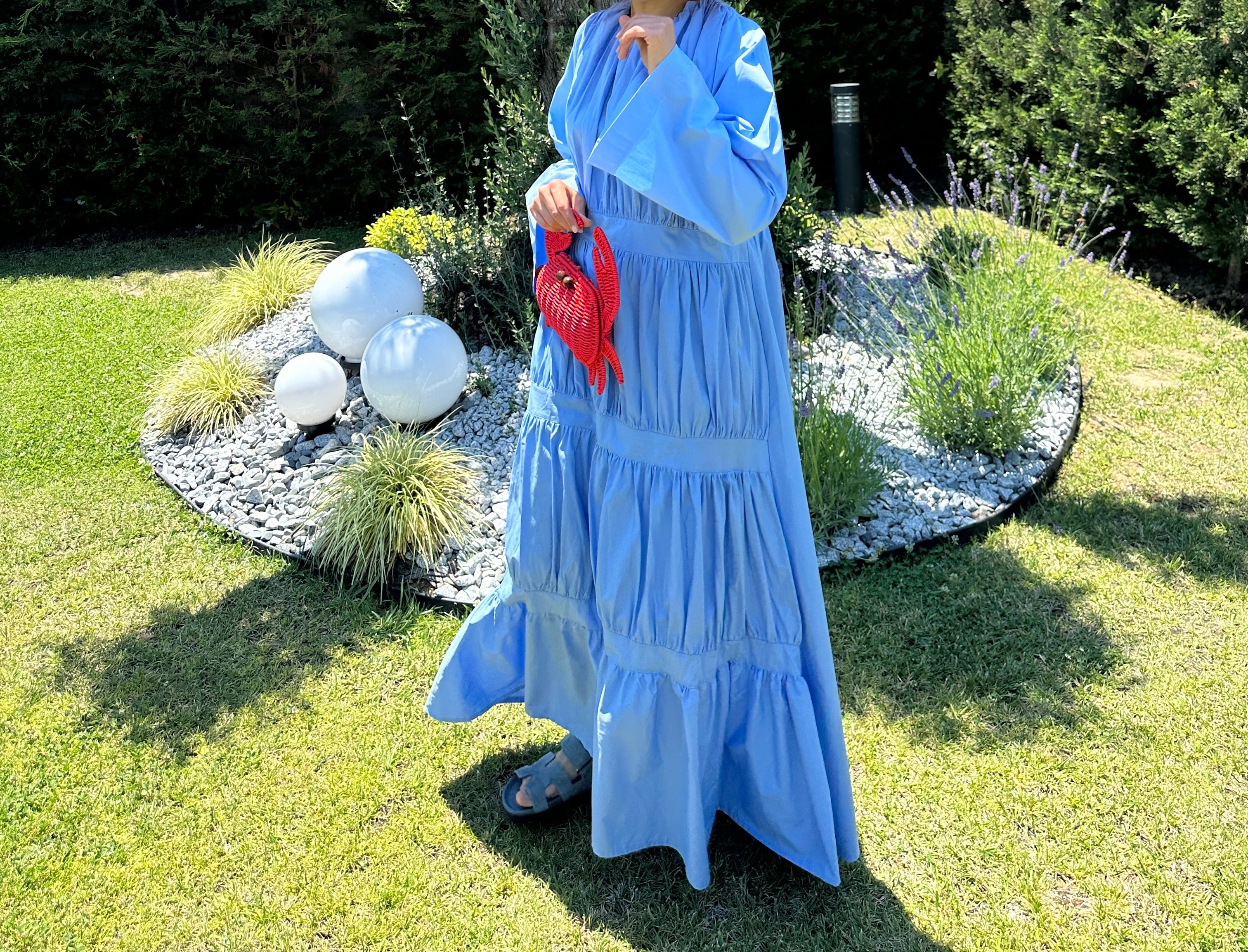 LİNEA BLUE POPLİN ELBİSE