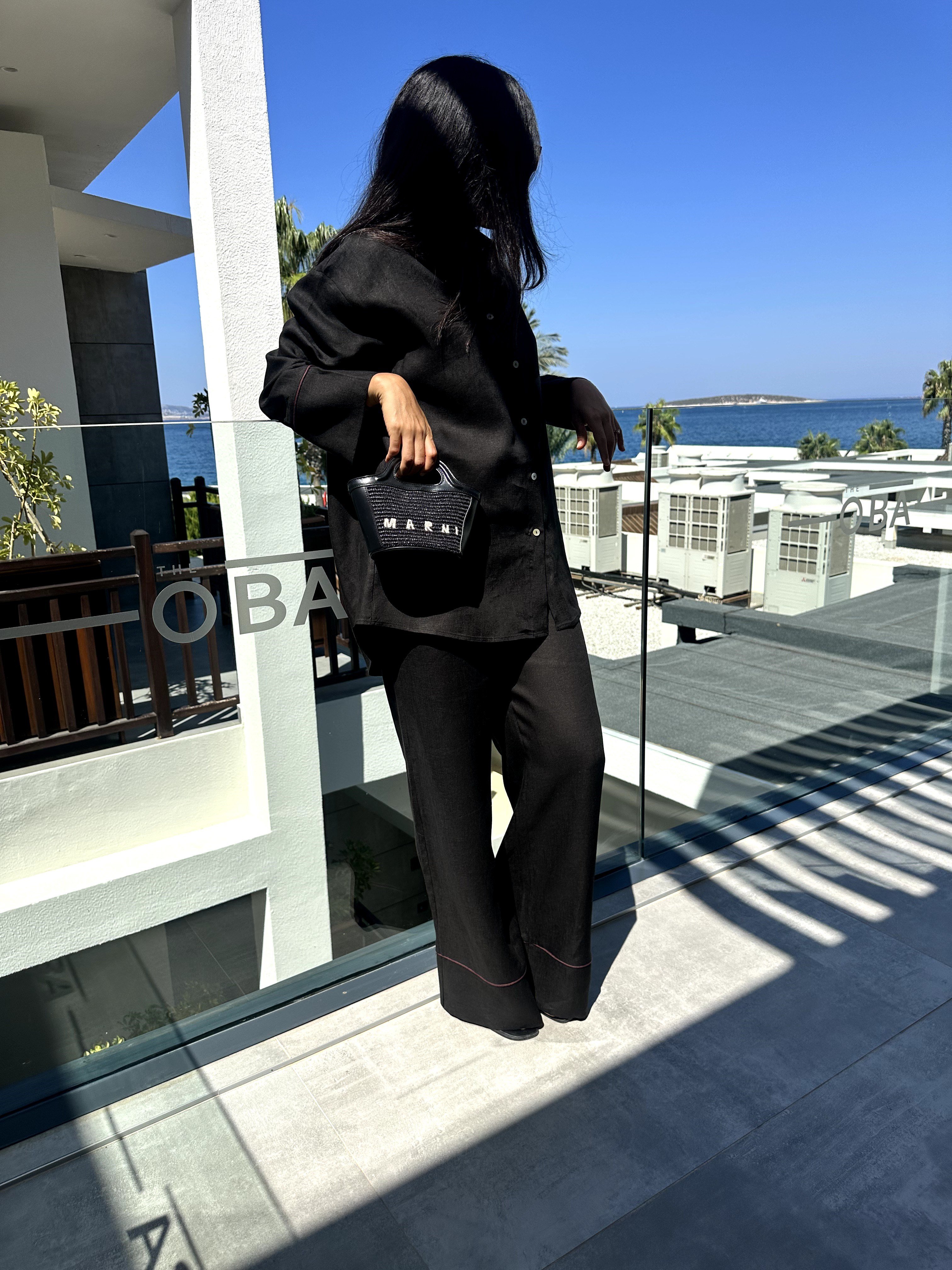 LUMİ BLACK KETEN TAKIM