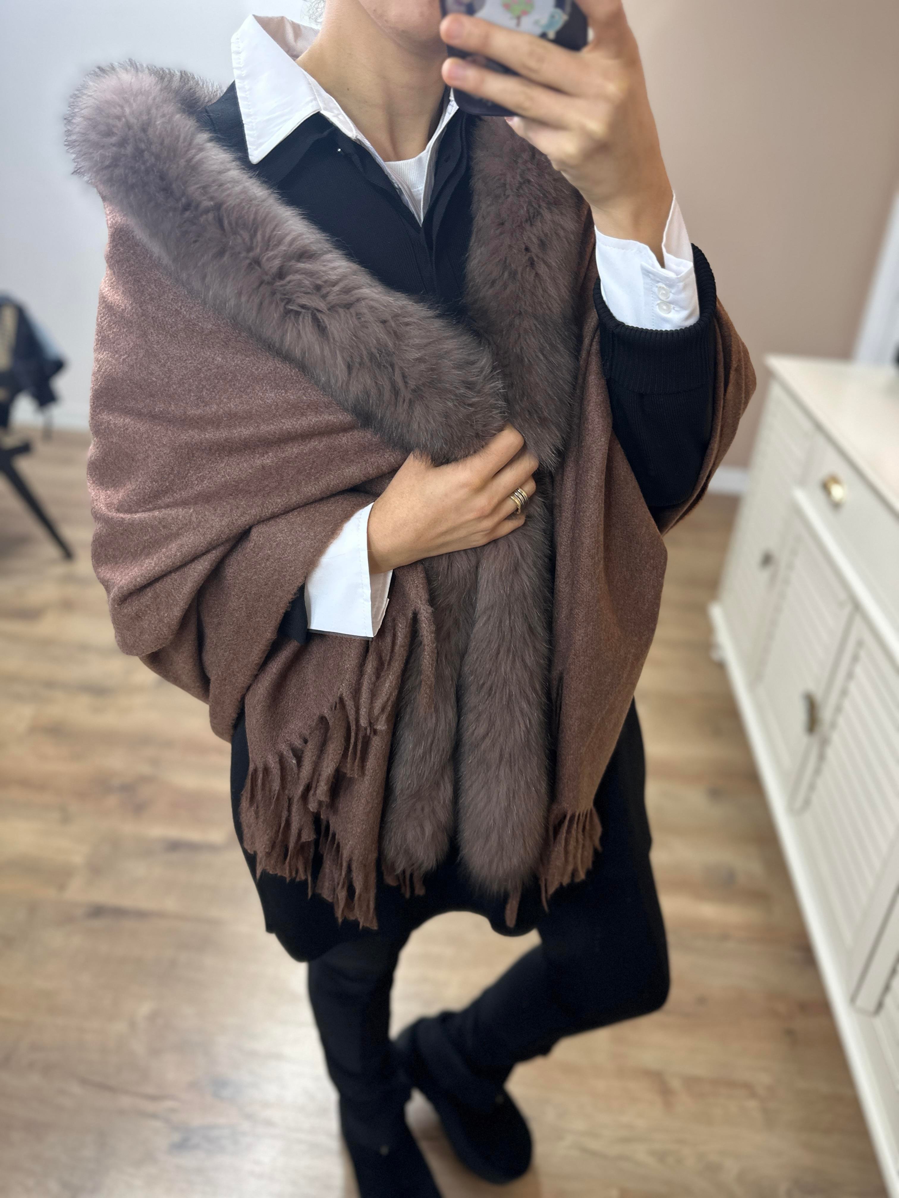 MOCHA KAŞMİR KÜRK ŞAL