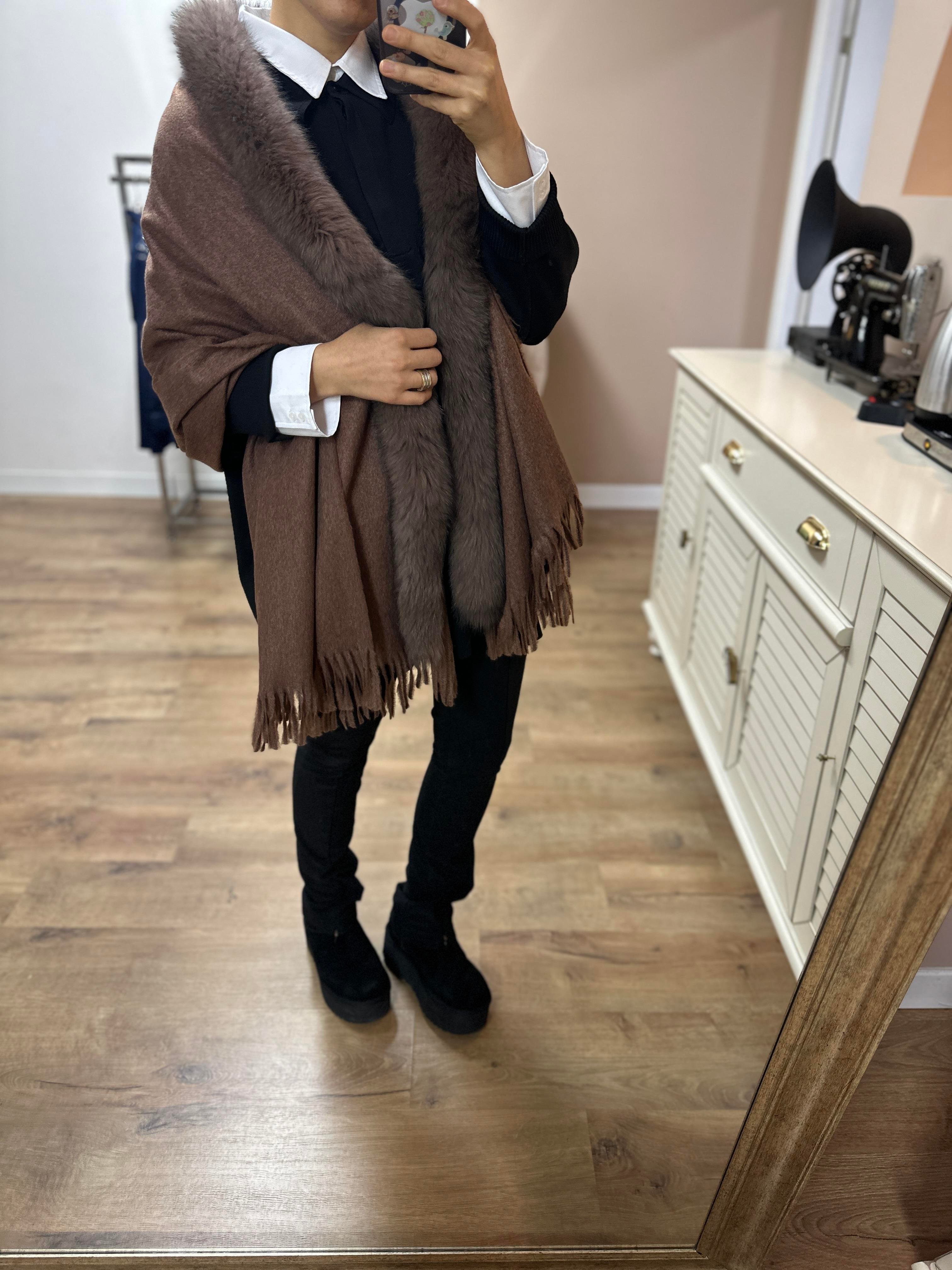 MOCHA KAŞMİR KÜRK ŞAL