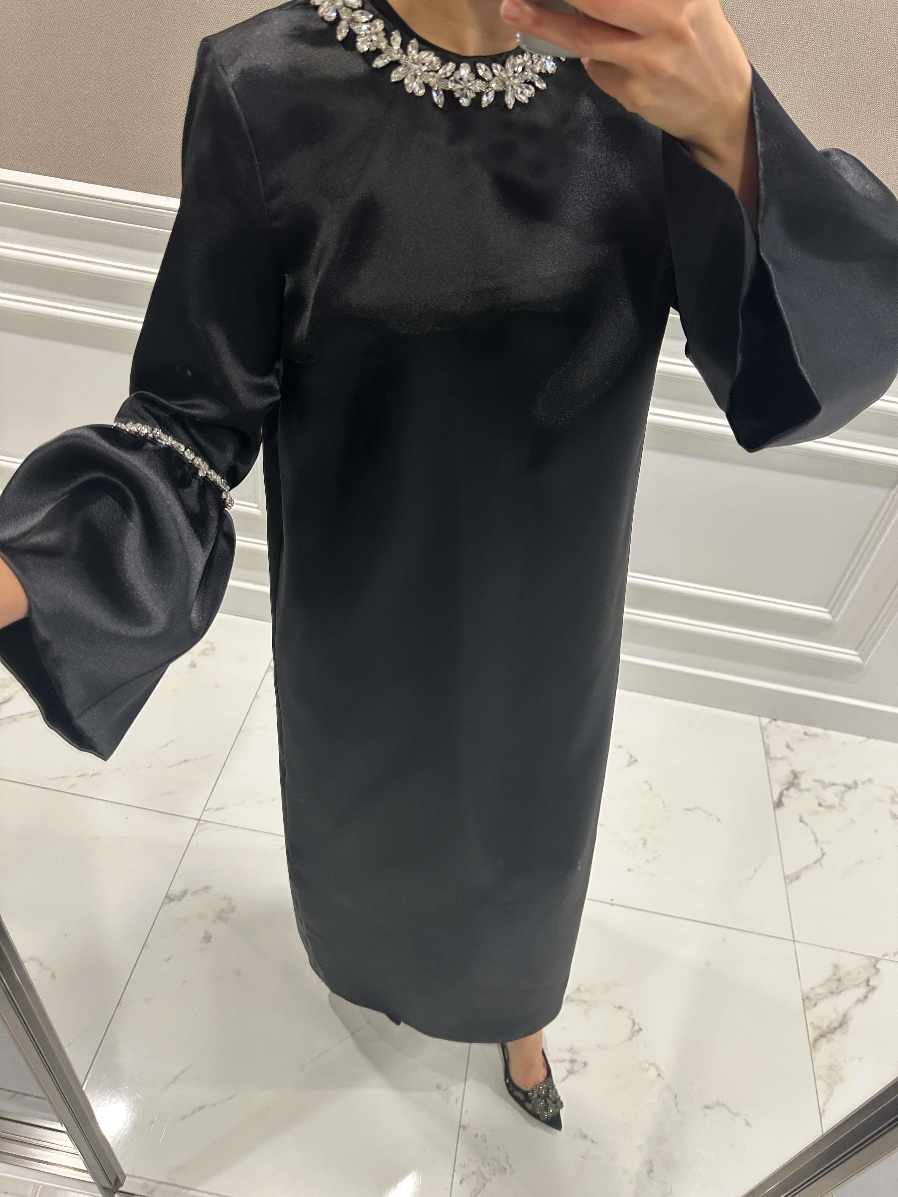 PERA CRYSTAL SİYAH ELBİSE