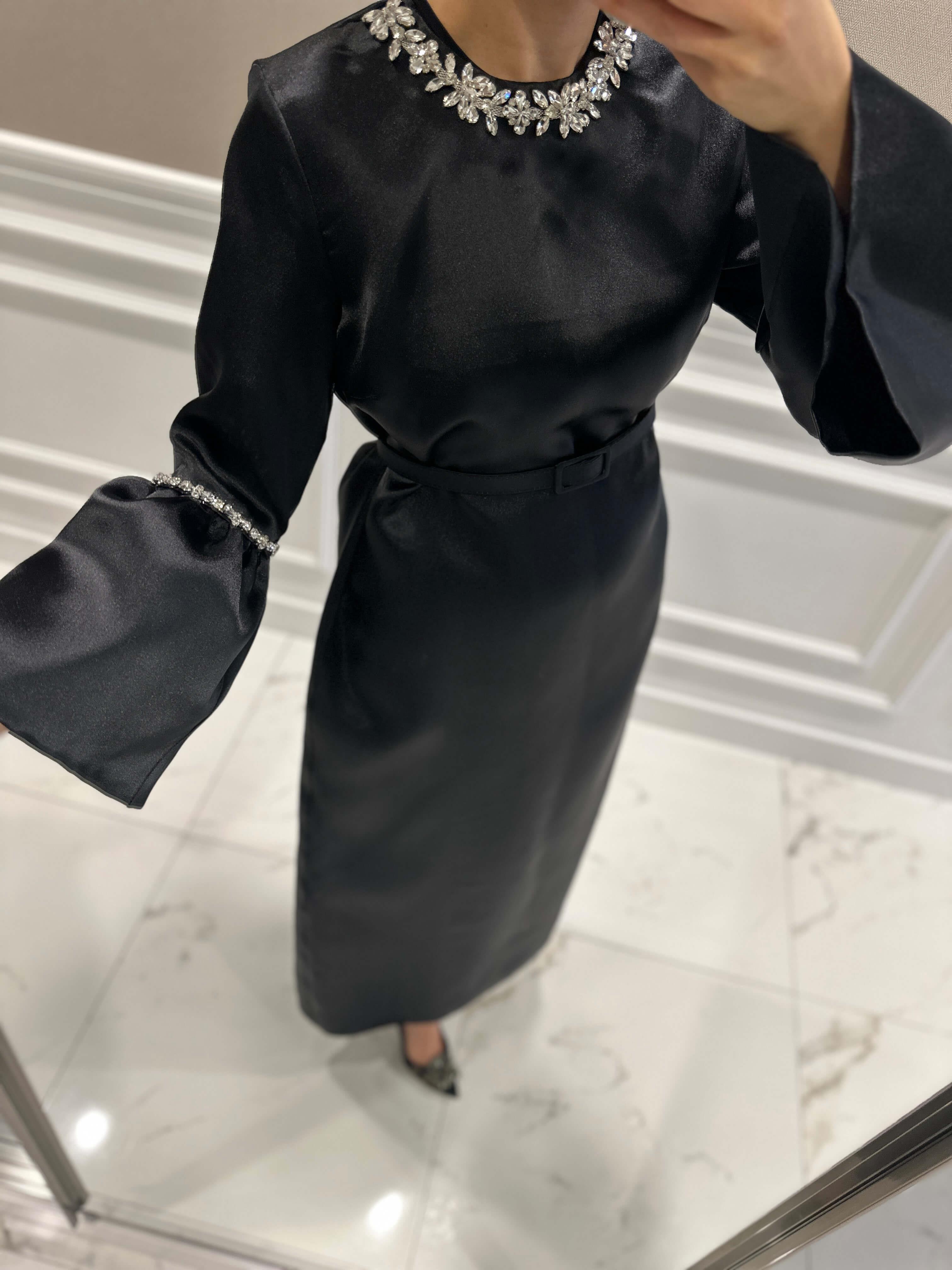 PERA CRYSTAL SİYAH ELBİSE