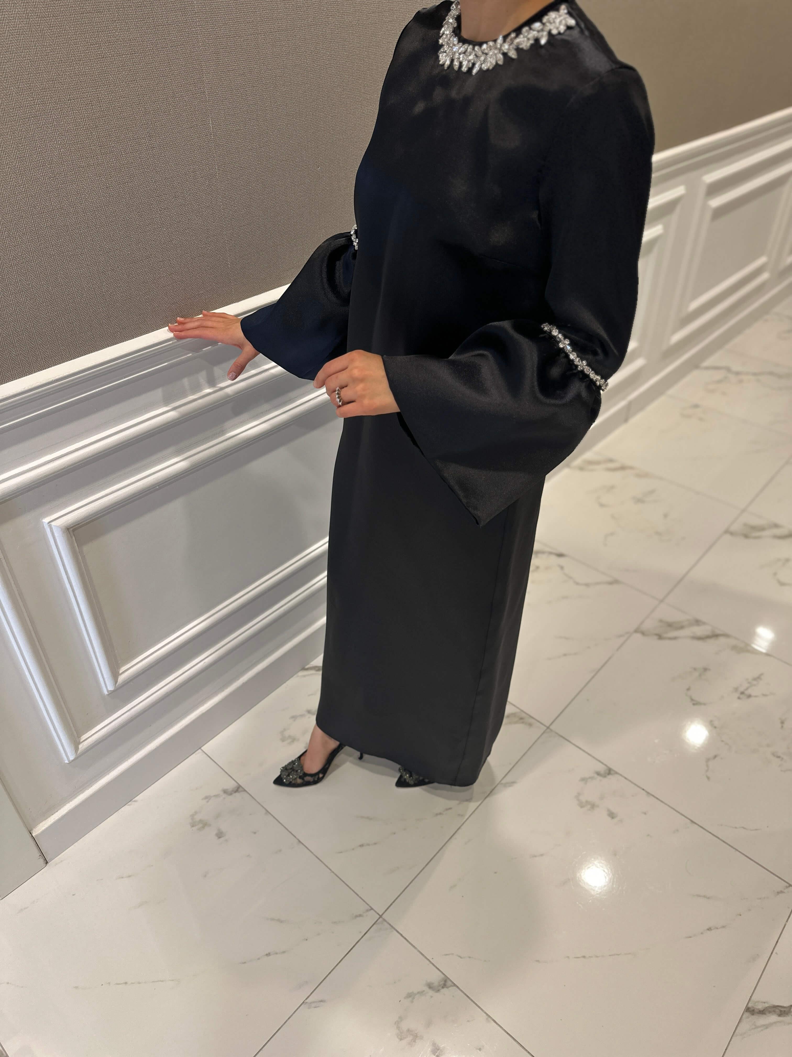 PERA CRYSTAL SİYAH ELBİSE