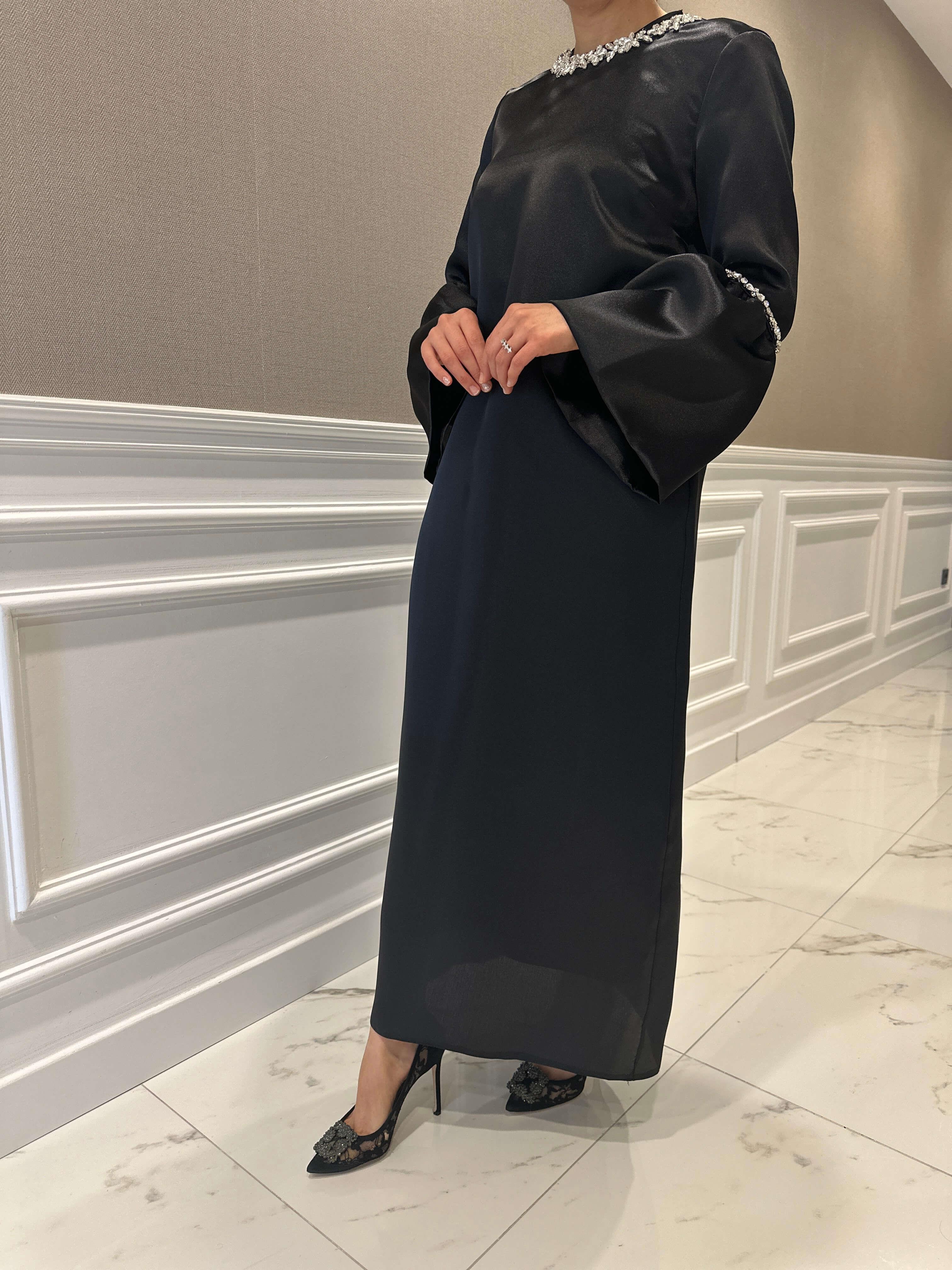 PERA CRYSTAL SİYAH ELBİSE