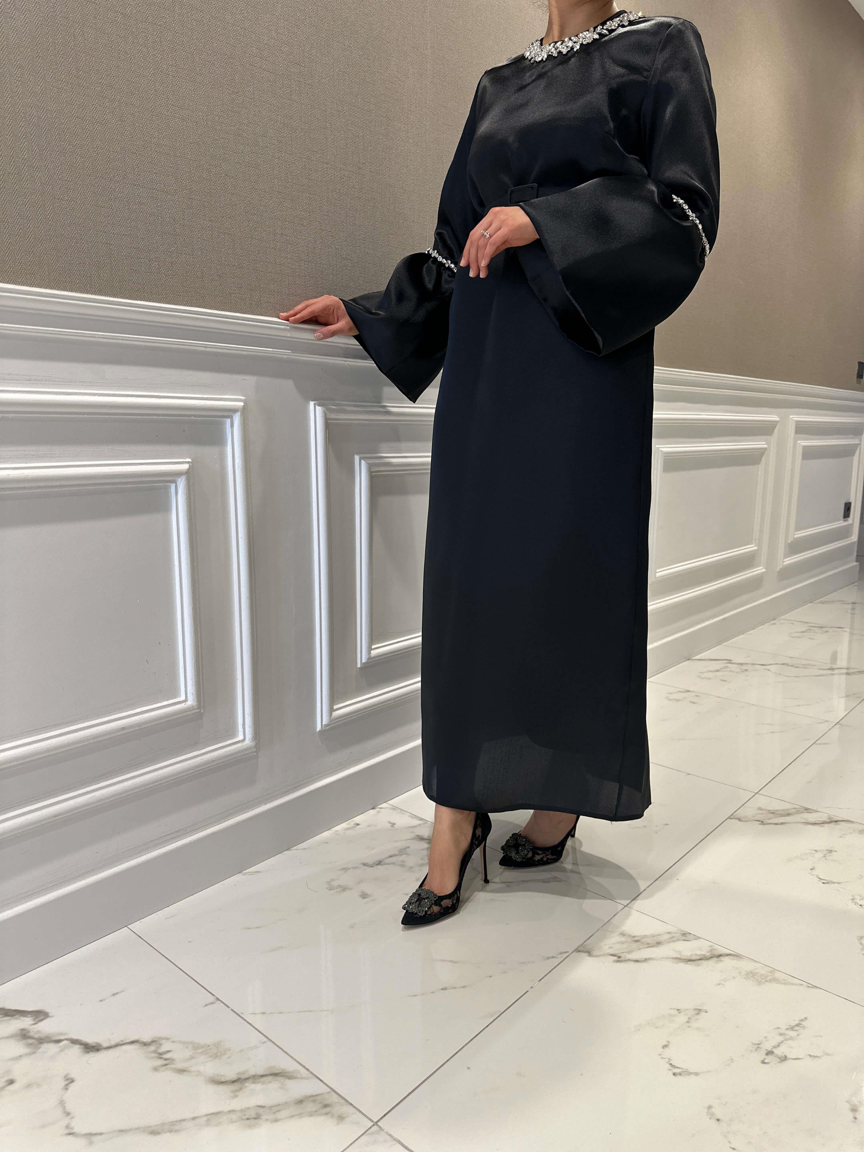 PERA CRYSTAL SİYAH ELBİSE