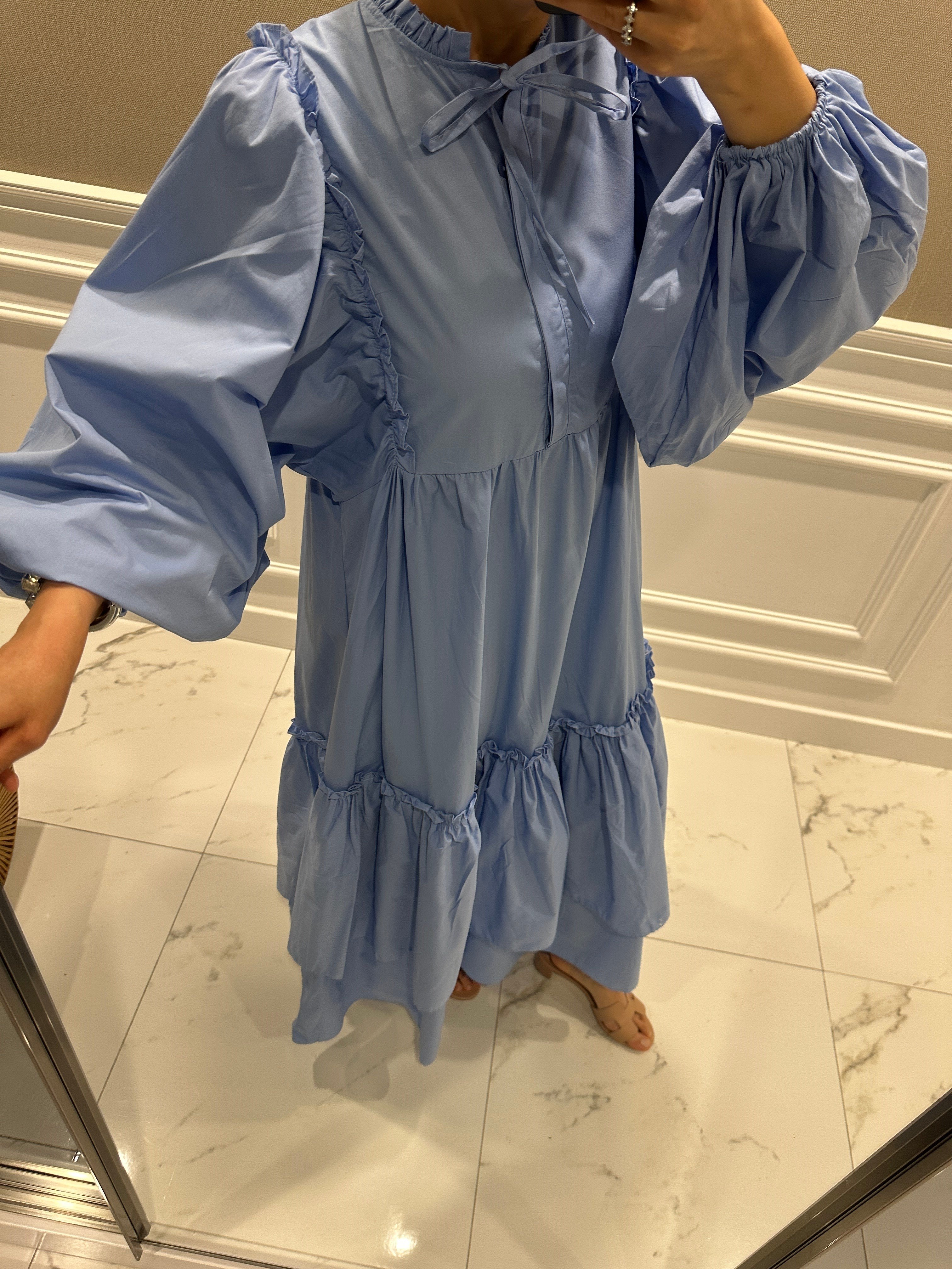 POPLİN BLUE ELBİSE
