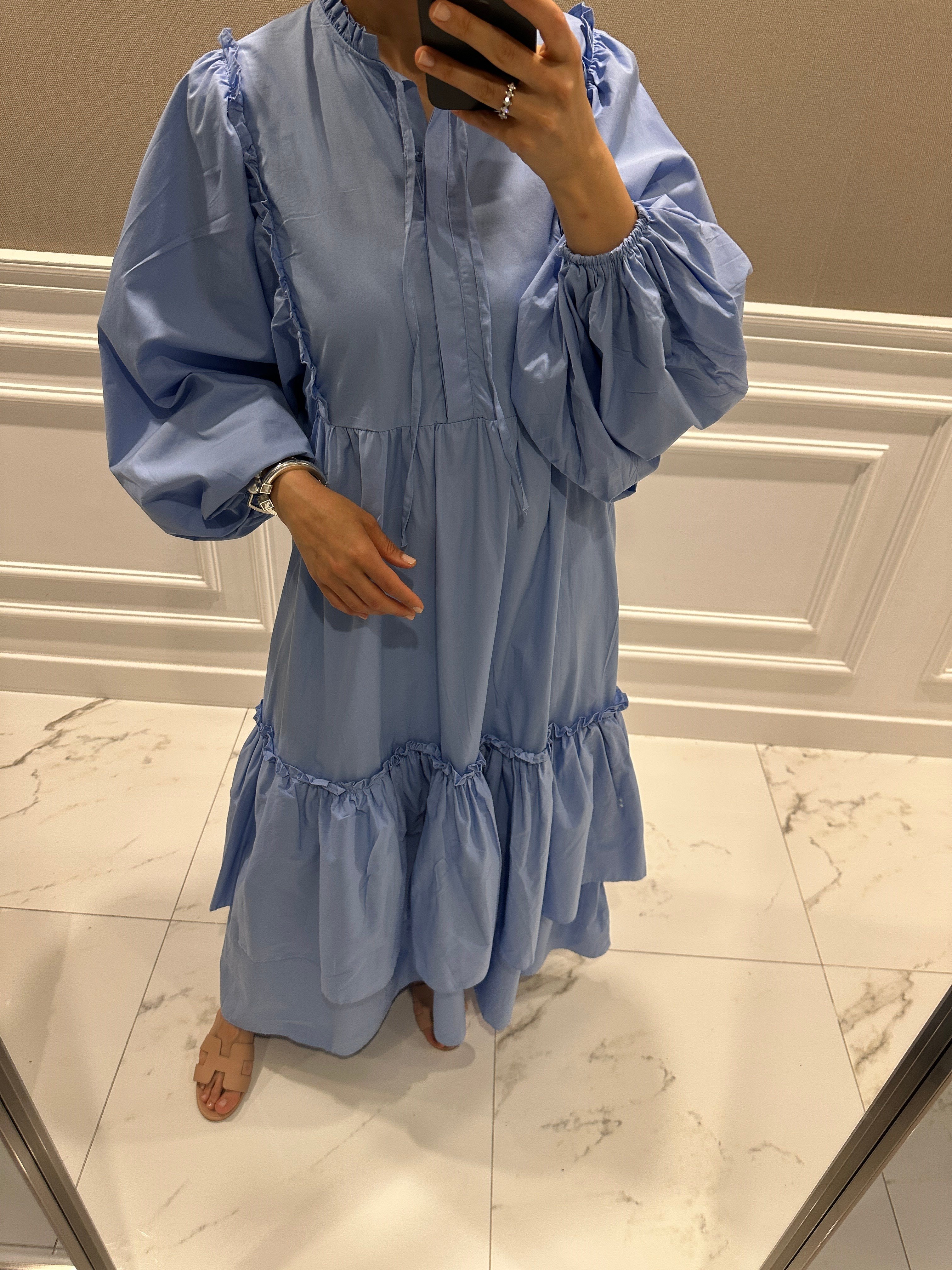 POPLİN BLUE ELBİSE