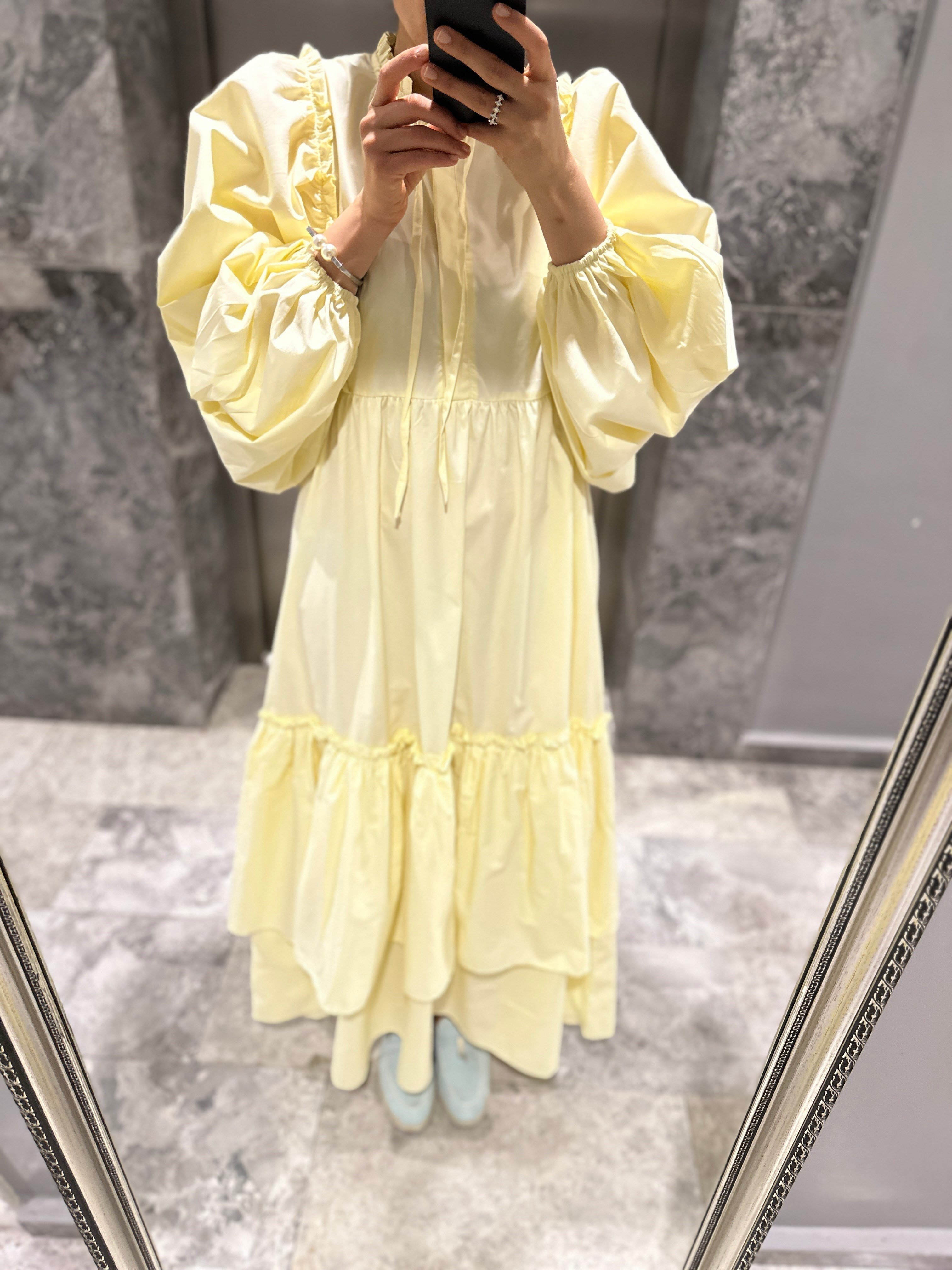 POPLİN YELLOW ELBİSE
